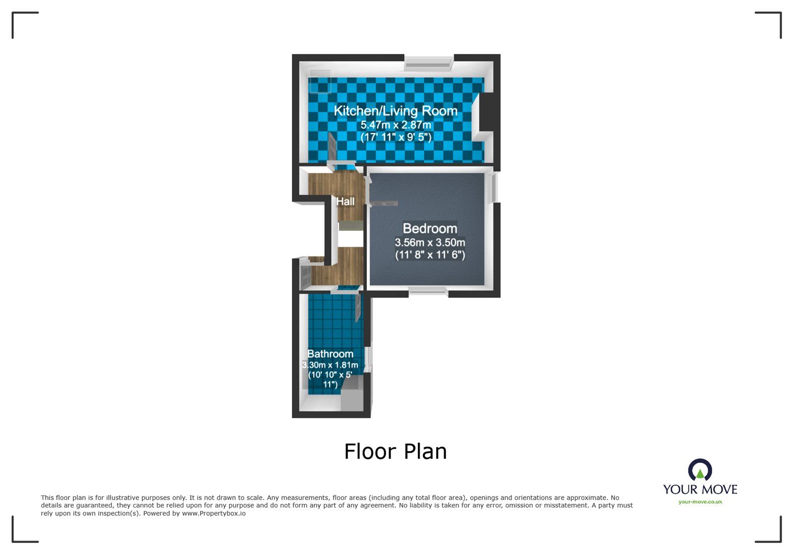 Floorplan of 1 bedroom  Flat to rent, Selwyn Road, Birmingham, West Midlands, B16