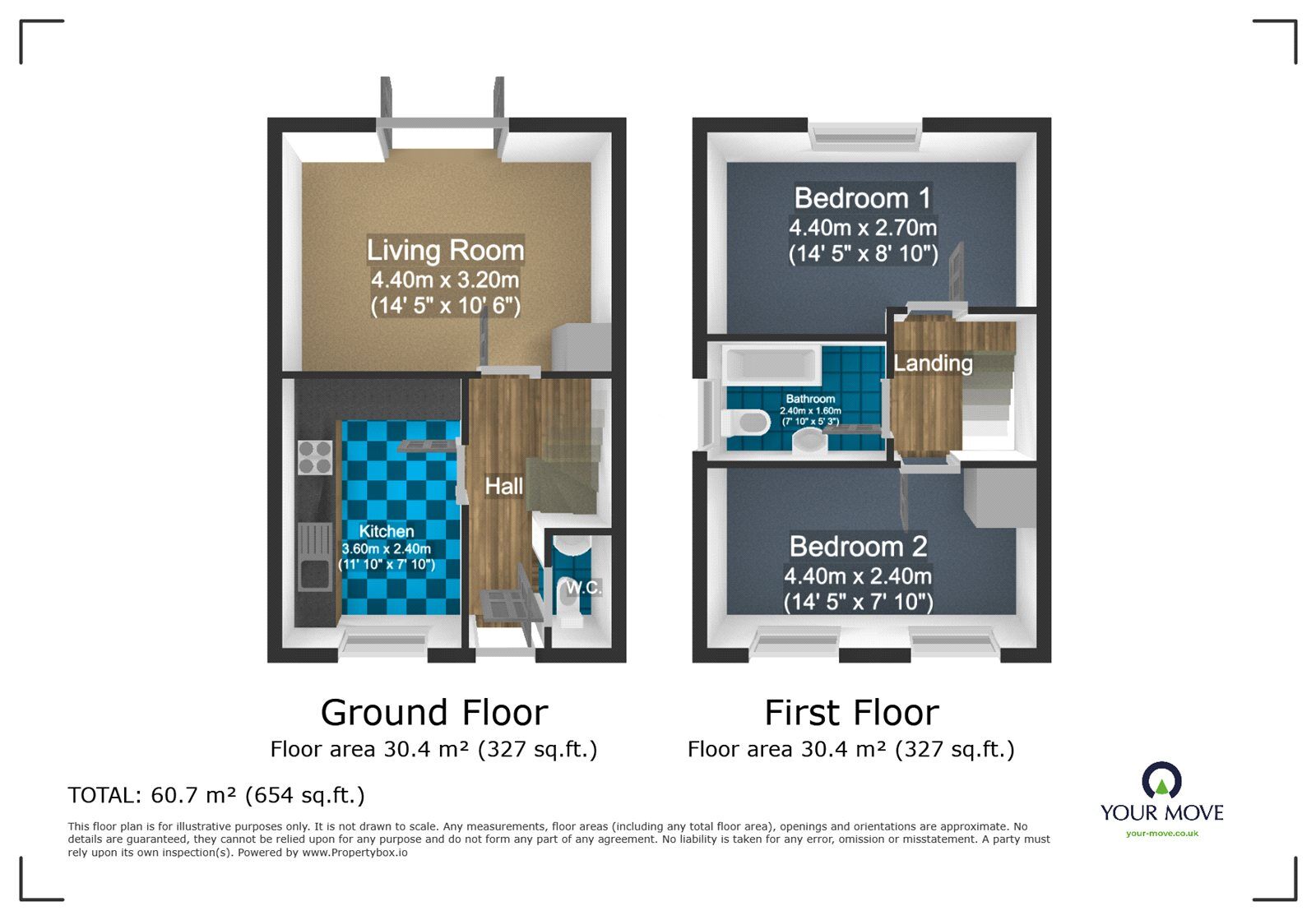 Floorplan of 2 bedroom Semi Detached House to rent, Bradfield Way, Dudley, West Midlands, DY1