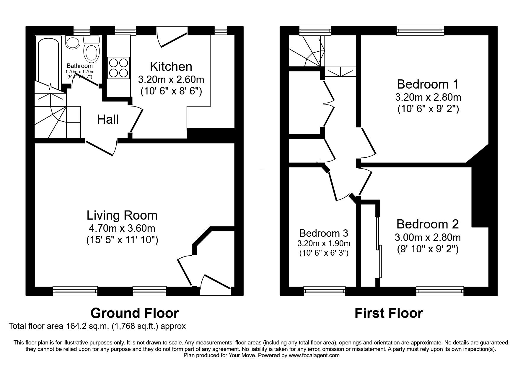 Floorplan of 3 bedroom Mid Terrace House for sale, Middlebank Street, Rosyth, Fife, KY11