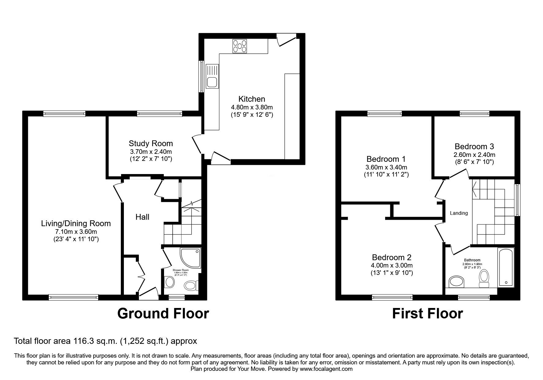 Floorplan of 3 bedroom Detached House for sale, Glenfield, Carnock, Fife, KY12