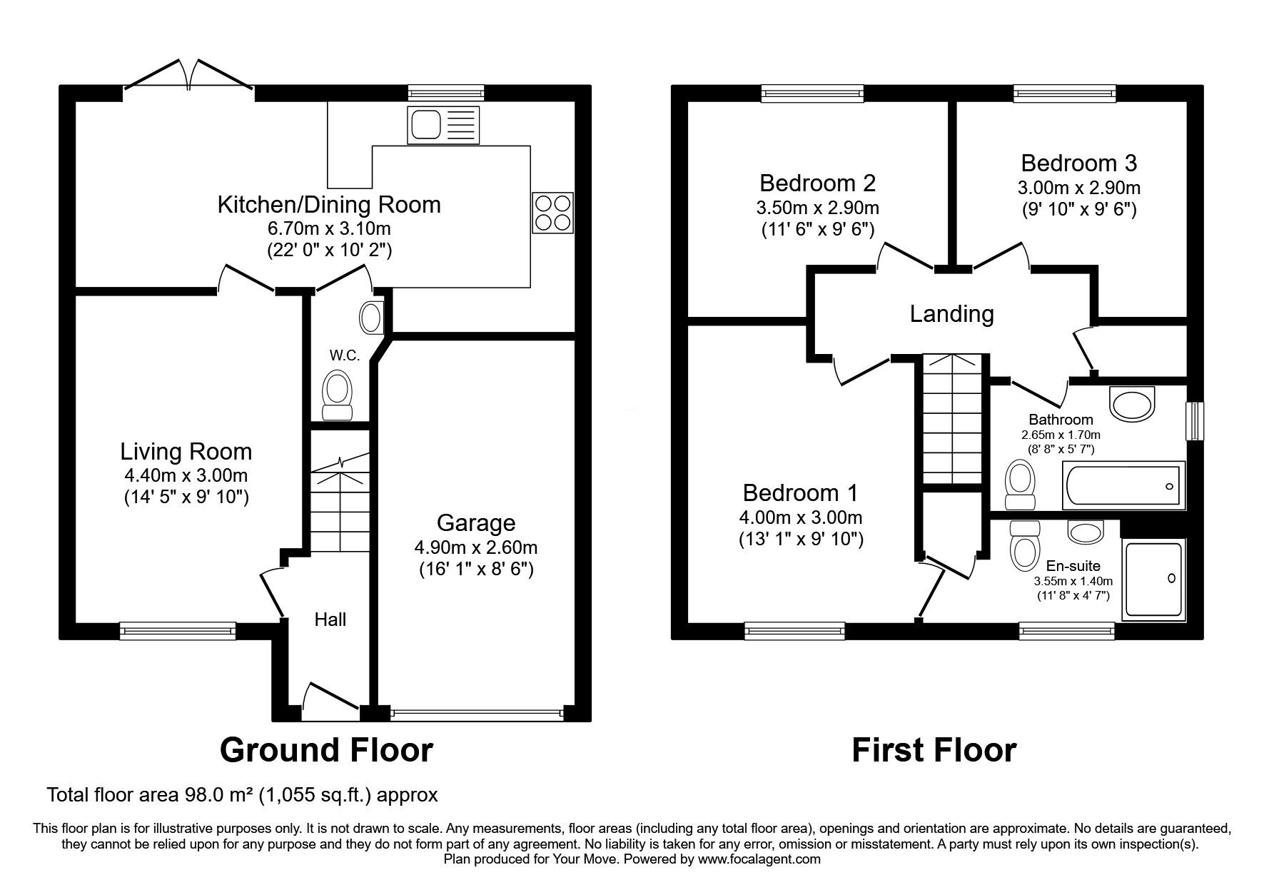 Floorplan of 3 bedroom Detached House for sale, Woodpecker Crescent, Dunfermline, Fife, KY11