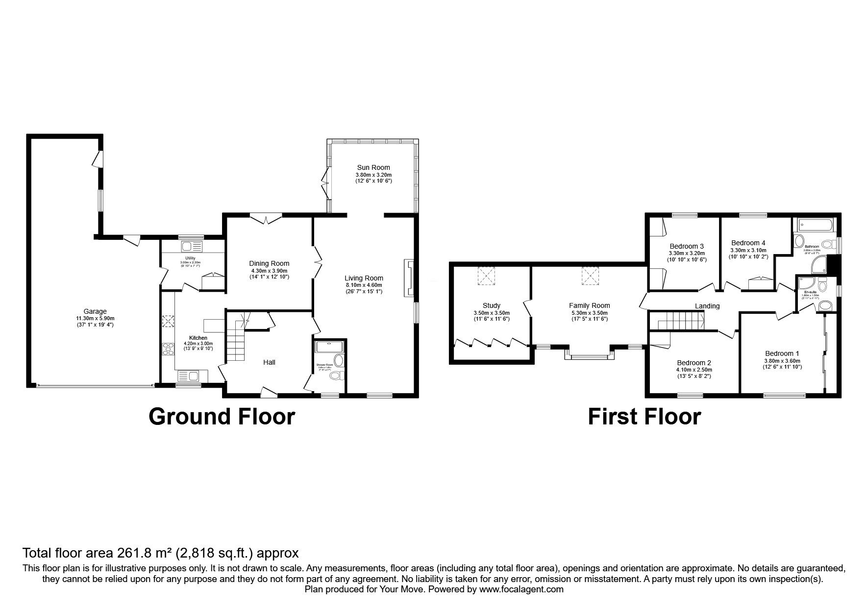 Floorplan of 4 bedroom Detached House for sale, Craigbank, Crossford, Fife, KY12