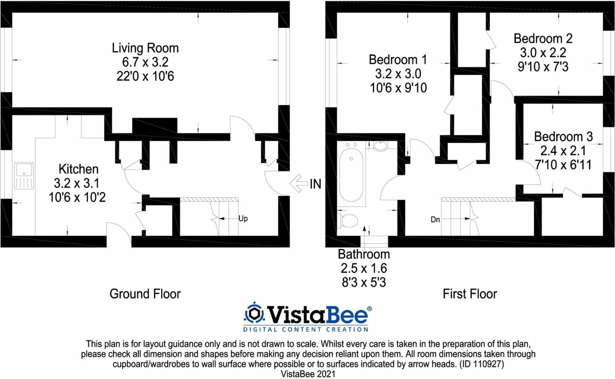 Floorplan of 3 bedroom End Terrace House to rent, Pentland Terrace, Dunfermline, Fife, KY11