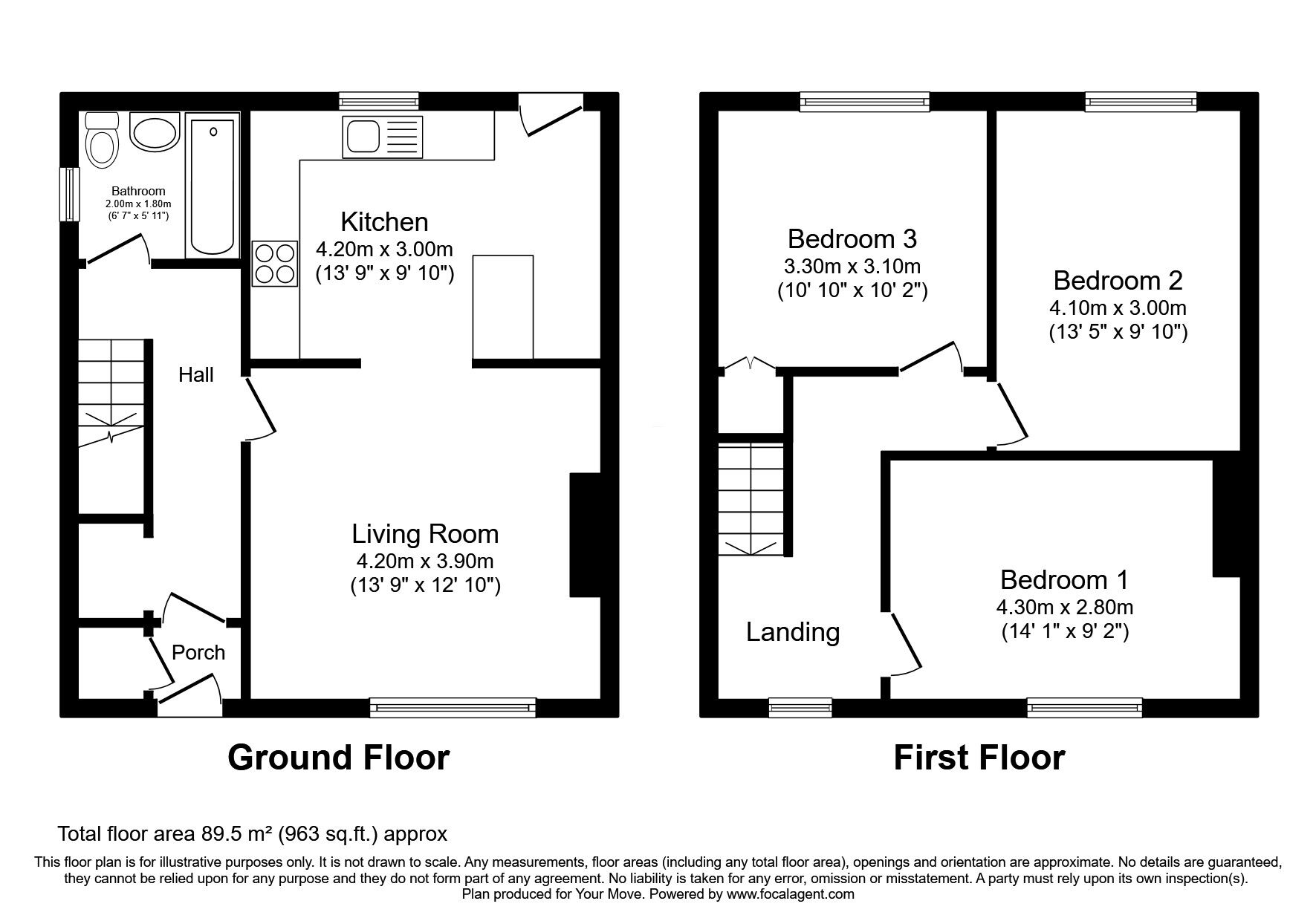 Floorplan of 3 bedroom End Terrace House for sale, Carden Castle Park, Cardenden, Fife, KY5