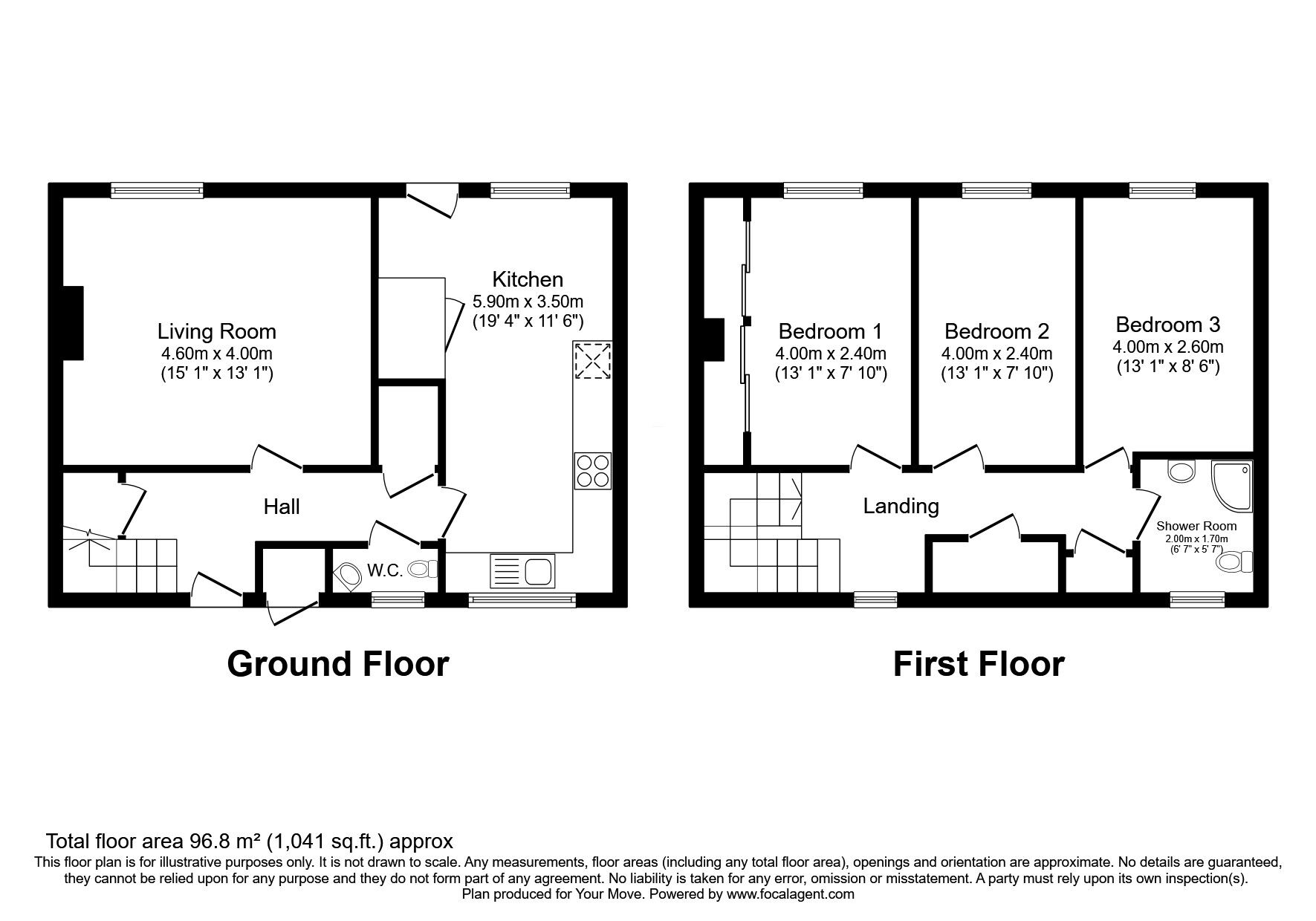 Floorplan of 3 bedroom Mid Terrace House for sale, Marshall Place, Dunfermline, Fife, KY11