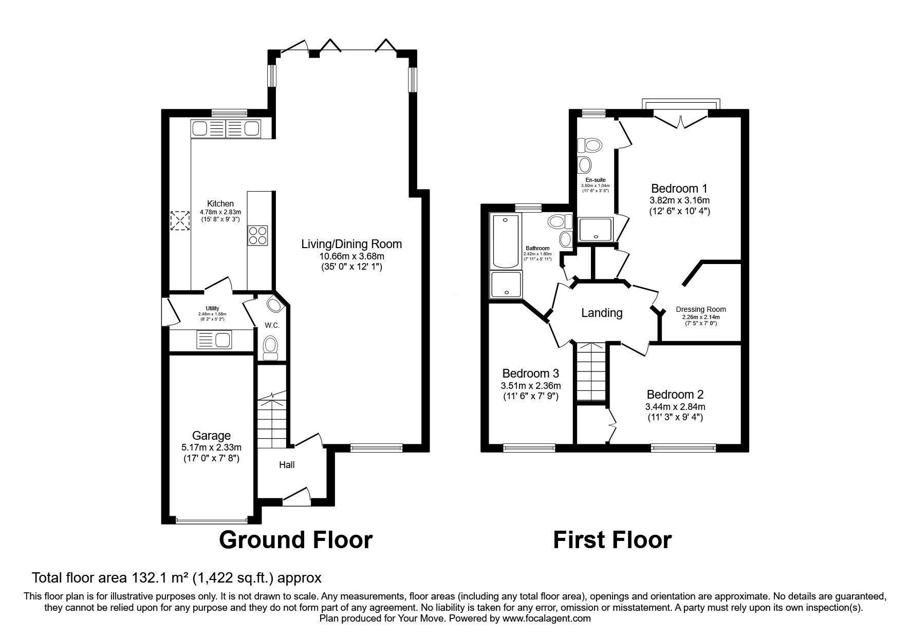 Floorplan of 3 bedroom Detached House for sale, Overton Court, Pitreavie Castle, Fife, KY11