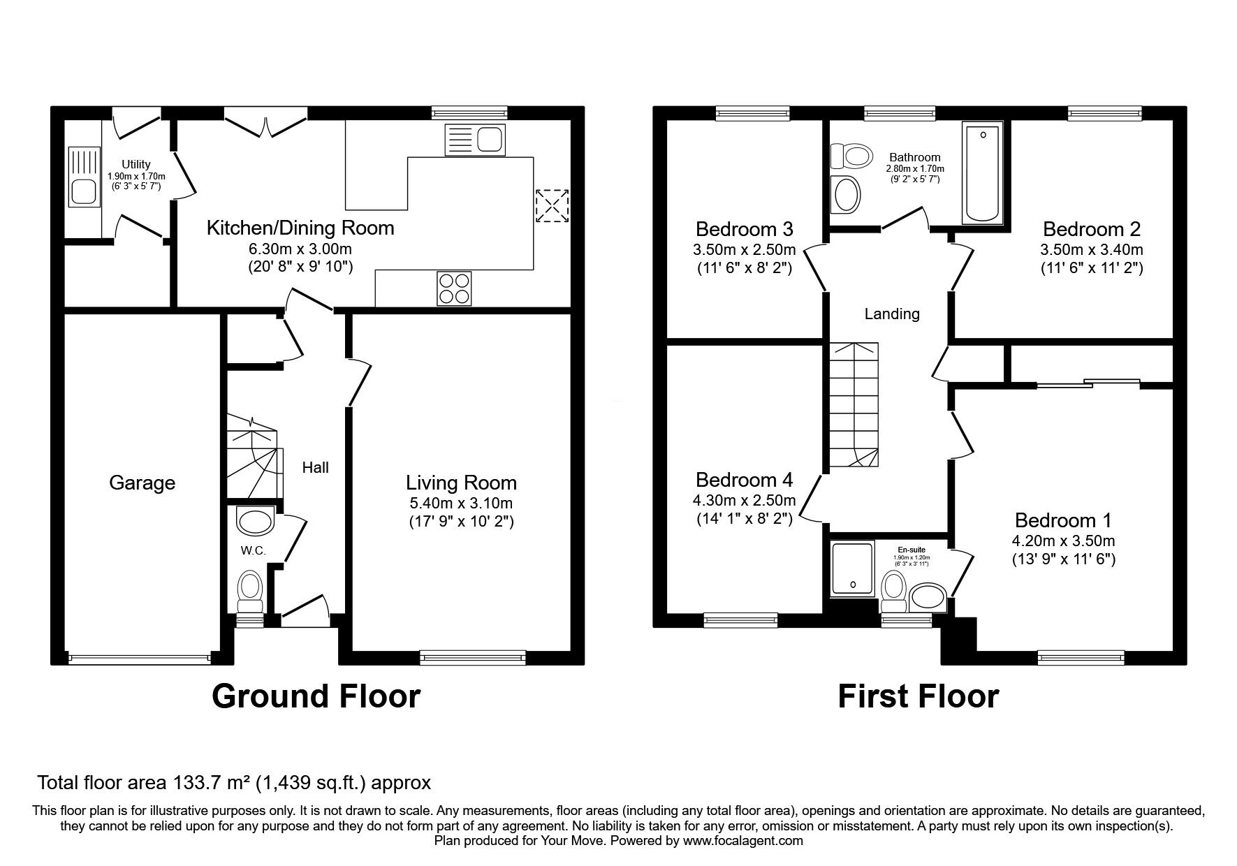 Floorplan of 4 bedroom Detached House for sale, Acorn Street, Dunfermline, Fife, KY11