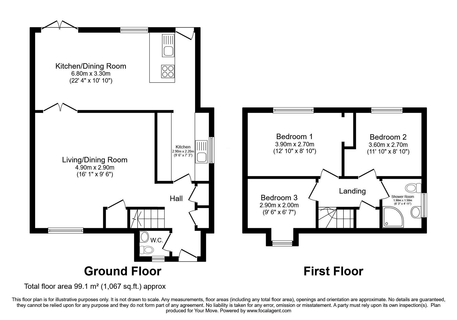 Floorplan of 3 bedroom Detached House for sale, Glen Shiel Grove, Dunfermline, Fife, KY11