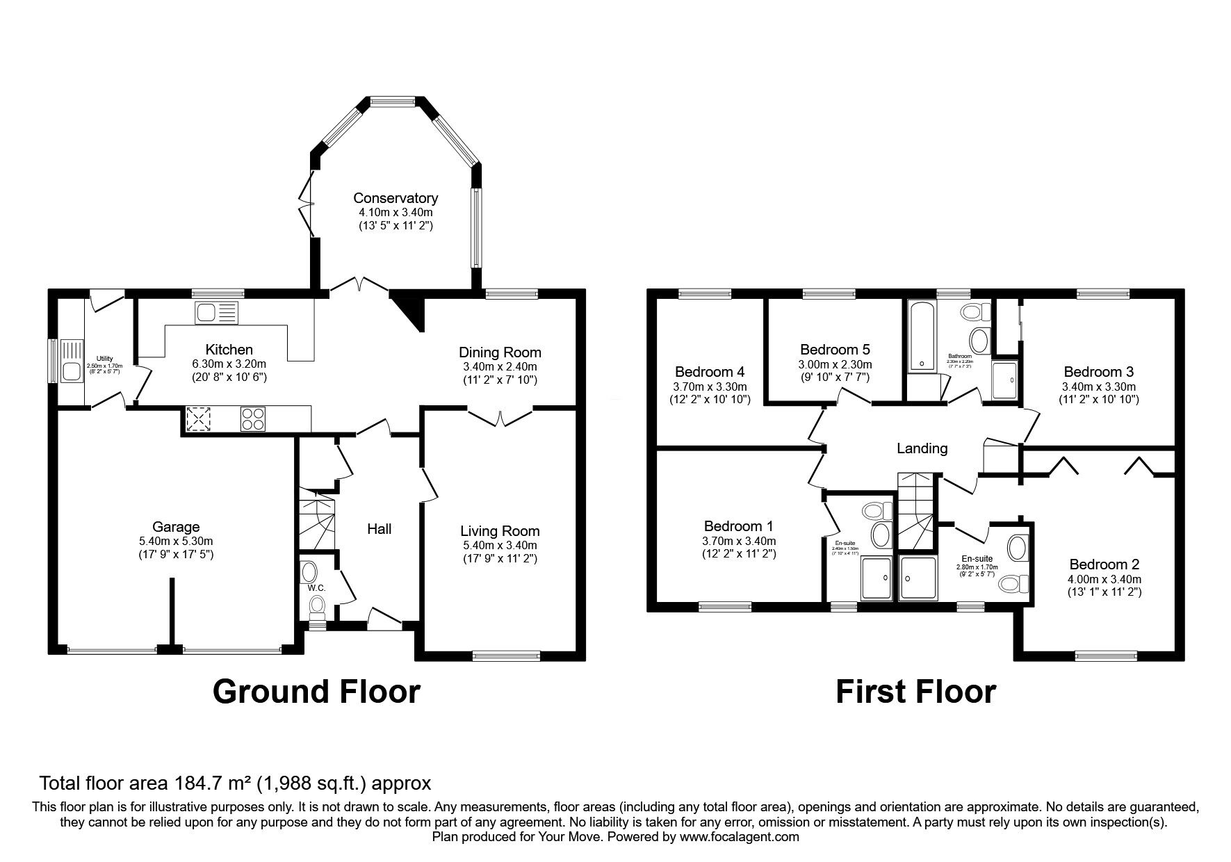 Floorplan of 5 bedroom Detached House for sale, Stocks Street, Kirkcaldy, Fife, KY2