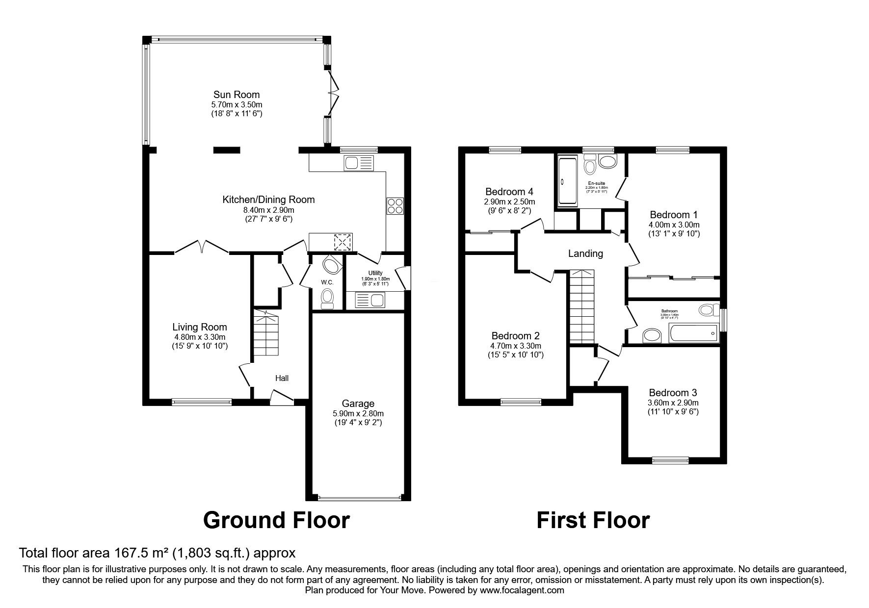 Floorplan of 4 bedroom Detached House for sale, Whitemyre Court, Dunfermline, Fife, KY12