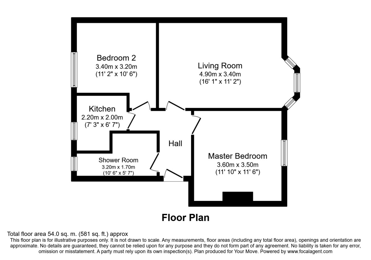 Floorplan of 2 bedroom  Flat to rent, Great King Street, Dumfries, DG1