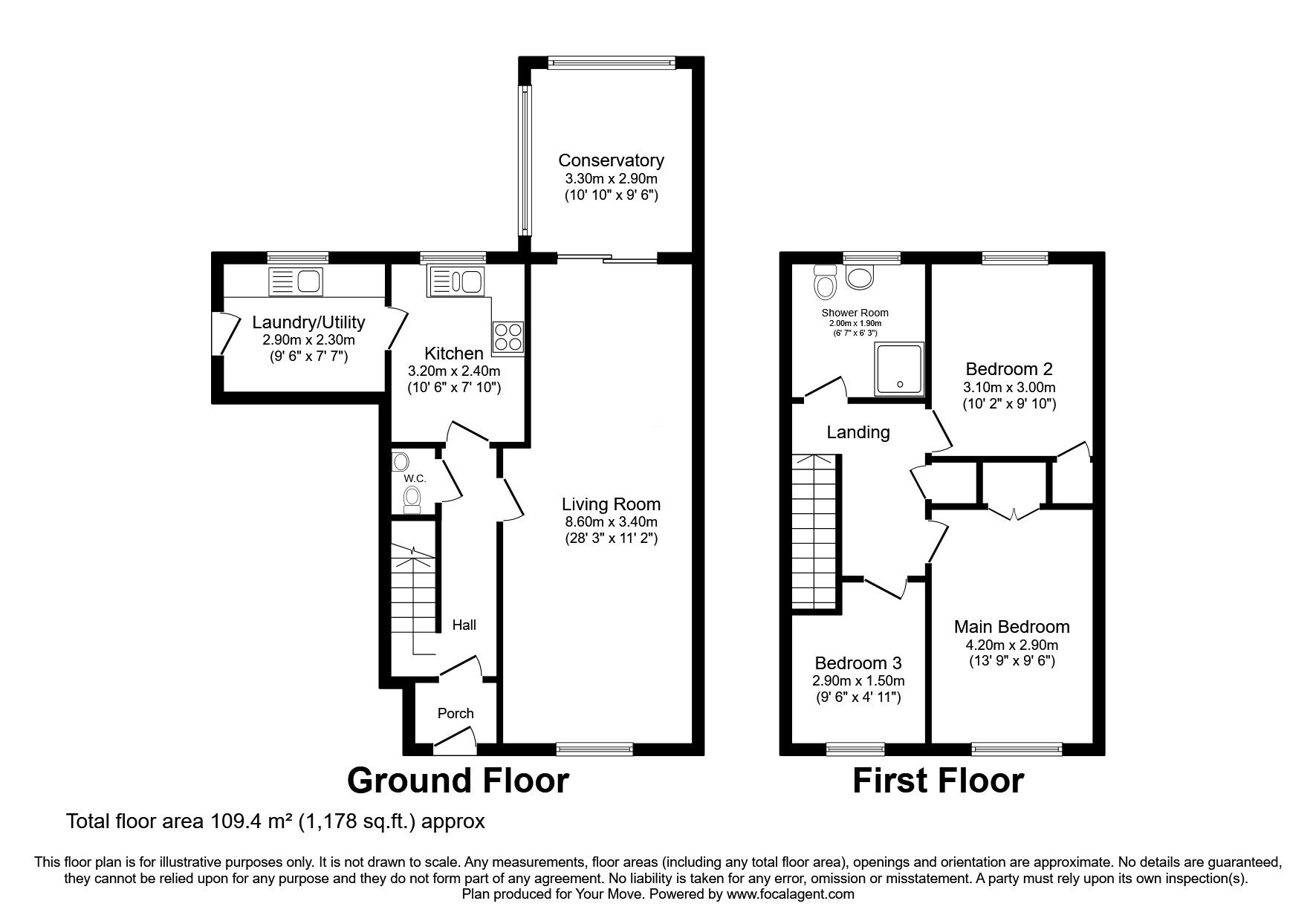 Floorplan of 3 bedroom Semi Detached House for sale, Corberry Mews, Dumfries, Dumfries and Galloway, DG2