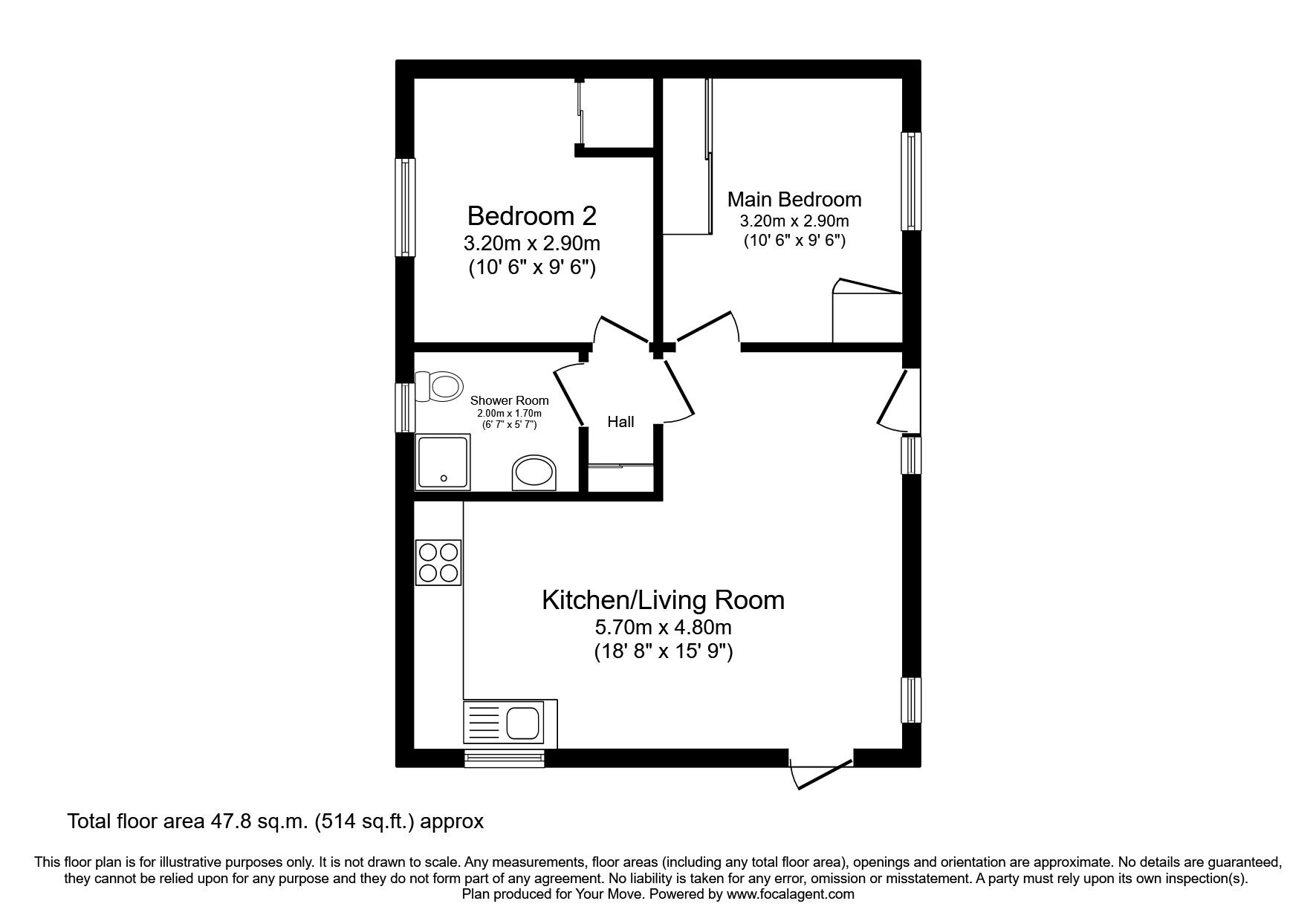 Floorplan of 2 bedroom Detached Property for sale, Moffat Manor, Beattock, Dumfries and Galloway, DG10