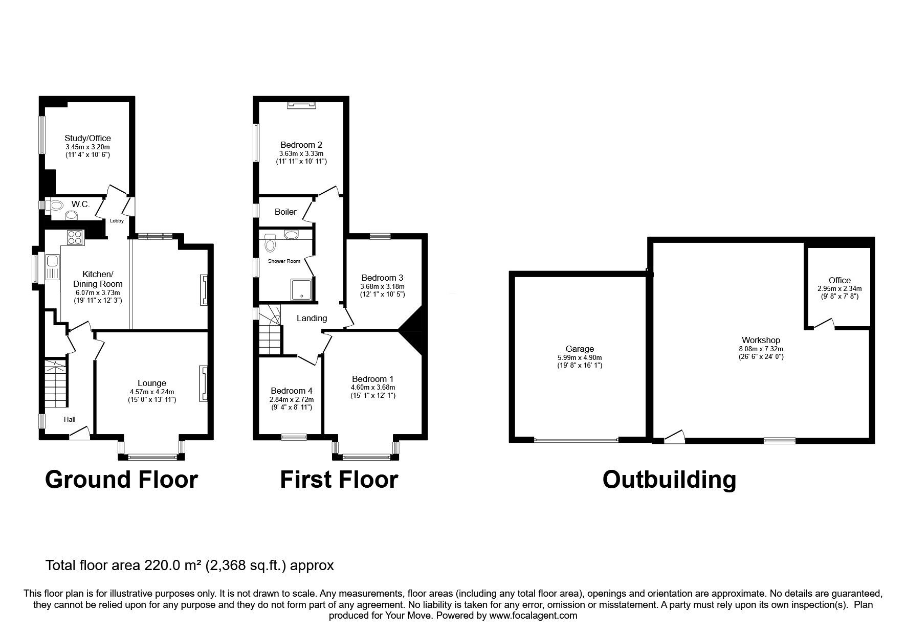 Floorplan of 4 bedroom Semi Detached House for sale, College Street, Dumfries, Dumfries and Galloway, DG2