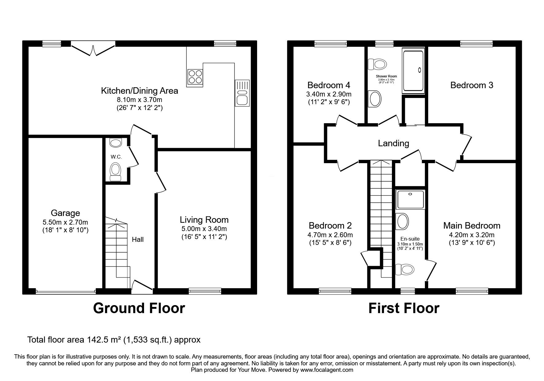 Floorplan of 4 bedroom Detached House for sale, Orchid Way, Dumfries, Dumfries and Galloway, DG1