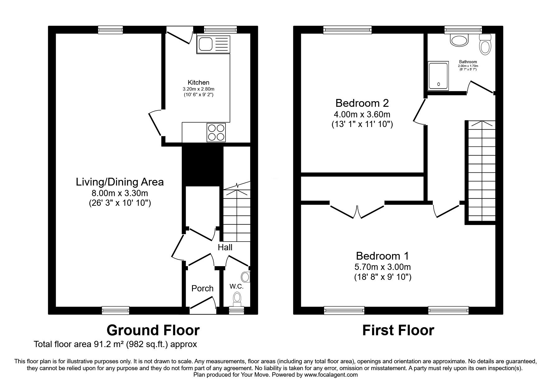 Floorplan of 2 bedroom Semi Detached House for sale, East Riverside Drive, Dumfries, Dumfries and Galloway, DG2