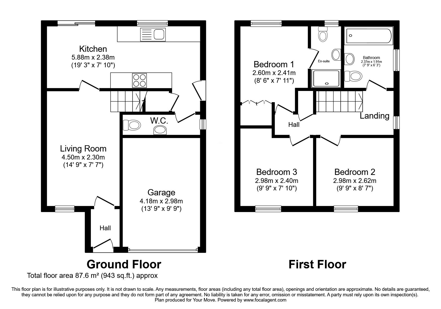 Floorplan of 3 bedroom Detached House for sale, Mains Drive, Lockerbie, Dumfries and Galloway, DG11