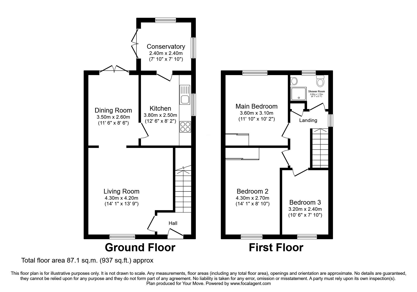 Floorplan of 3 bedroom Semi Detached House for sale, Barnton Place, Dumfries, Dumfries and Galloway, DG1