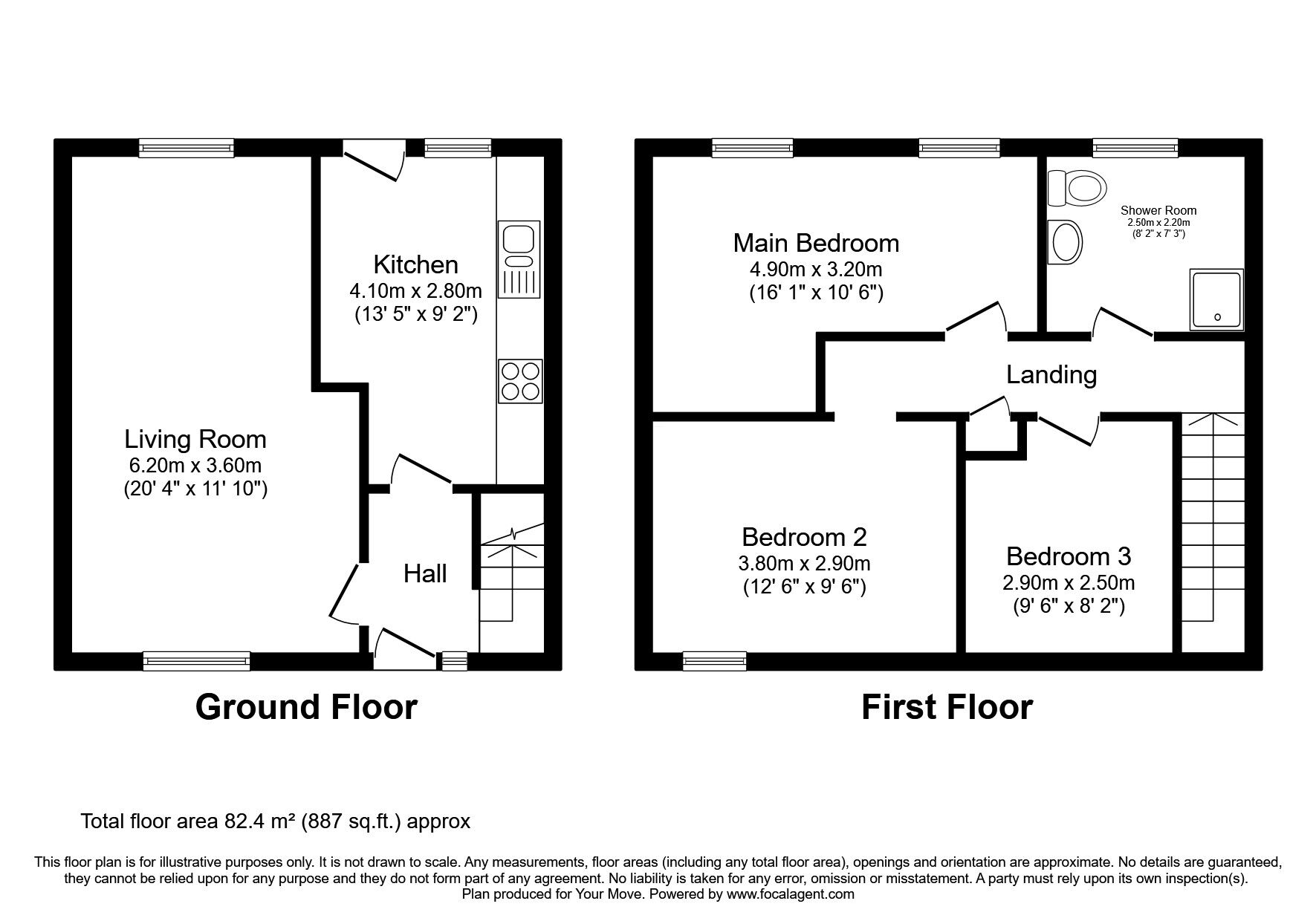 Floorplan of 3 bedroom Mid Terrace House for sale, Glentrool Road, Dumfries, Dumfries and Galloway, DG2