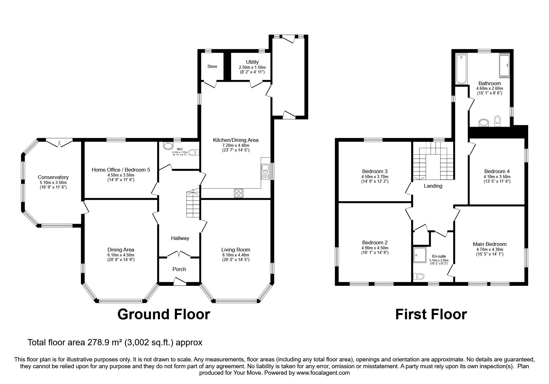 Floorplan of 4 bedroom Detached House for sale, Rotchell Park, Dumfries, Dumfries and Galloway, DG2