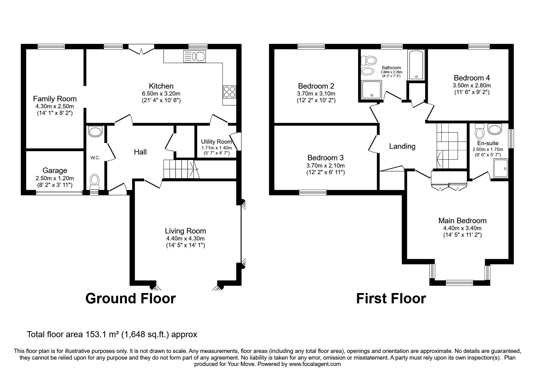 Floorplan of 4 bedroom Detached House for sale, Kirko Place, Dumfries, Dumfries and Galloway, DG1