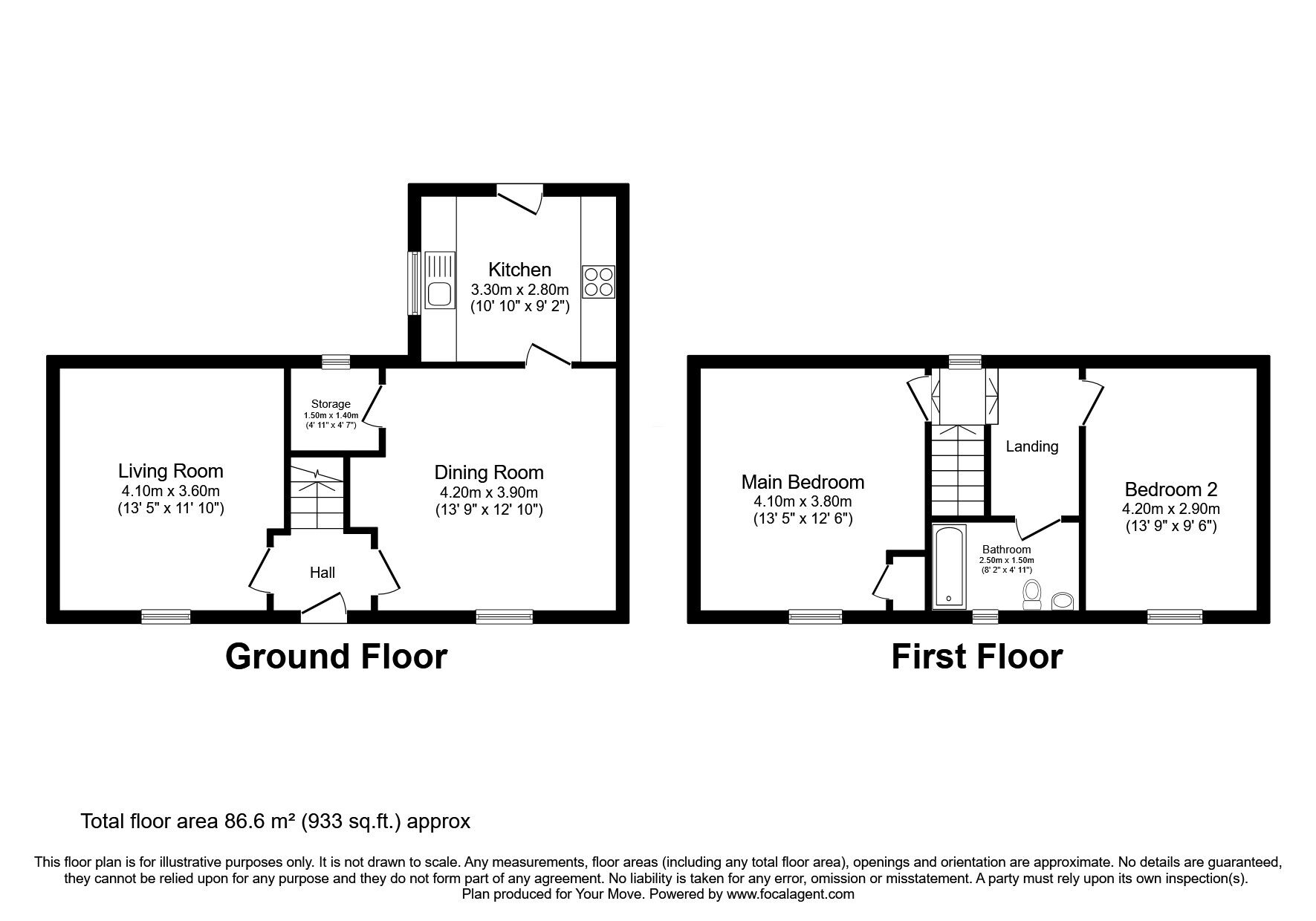 Floorplan of 2 bedroom Mid Terrace House for sale, 3 St. Michaels Terrace, Dumfries and Galloway, DG1