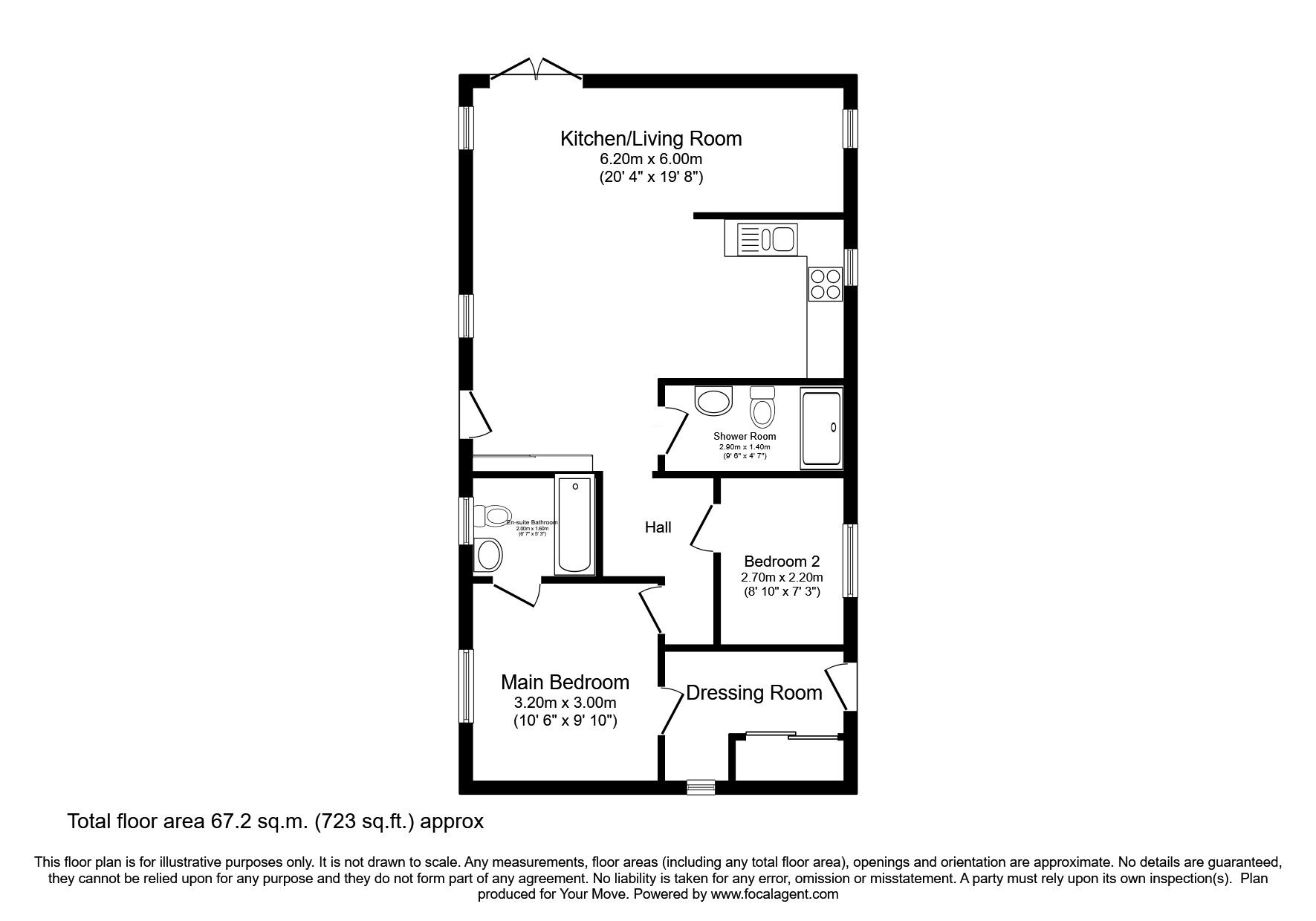 Floorplan of 2 bedroom Detached Property for sale, Park Dean, Southerness, DG2