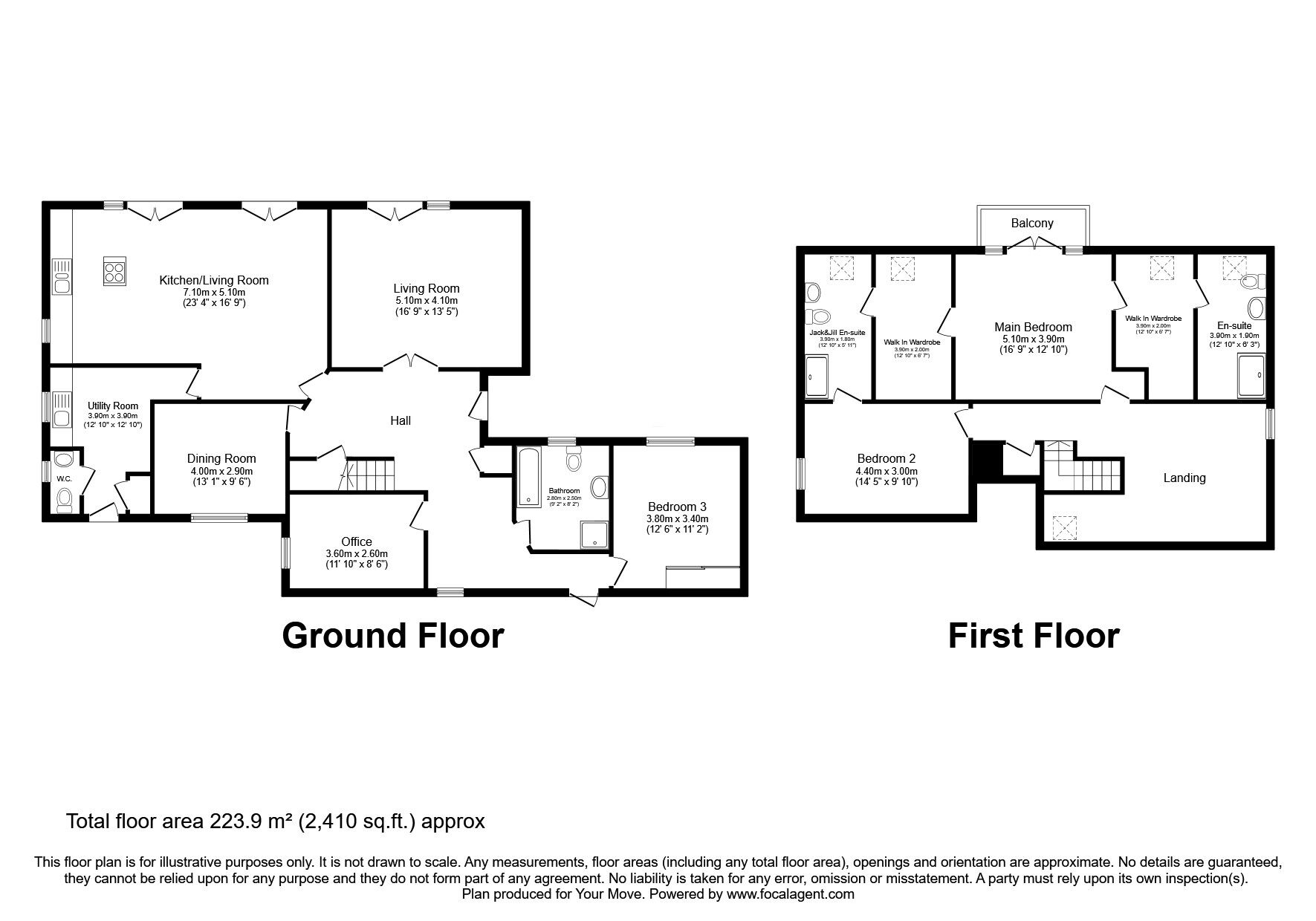 Floorplan of 4 bedroom Detached House for sale, Waugh Road, Thornhill, Dumfries and Galloway, DG3