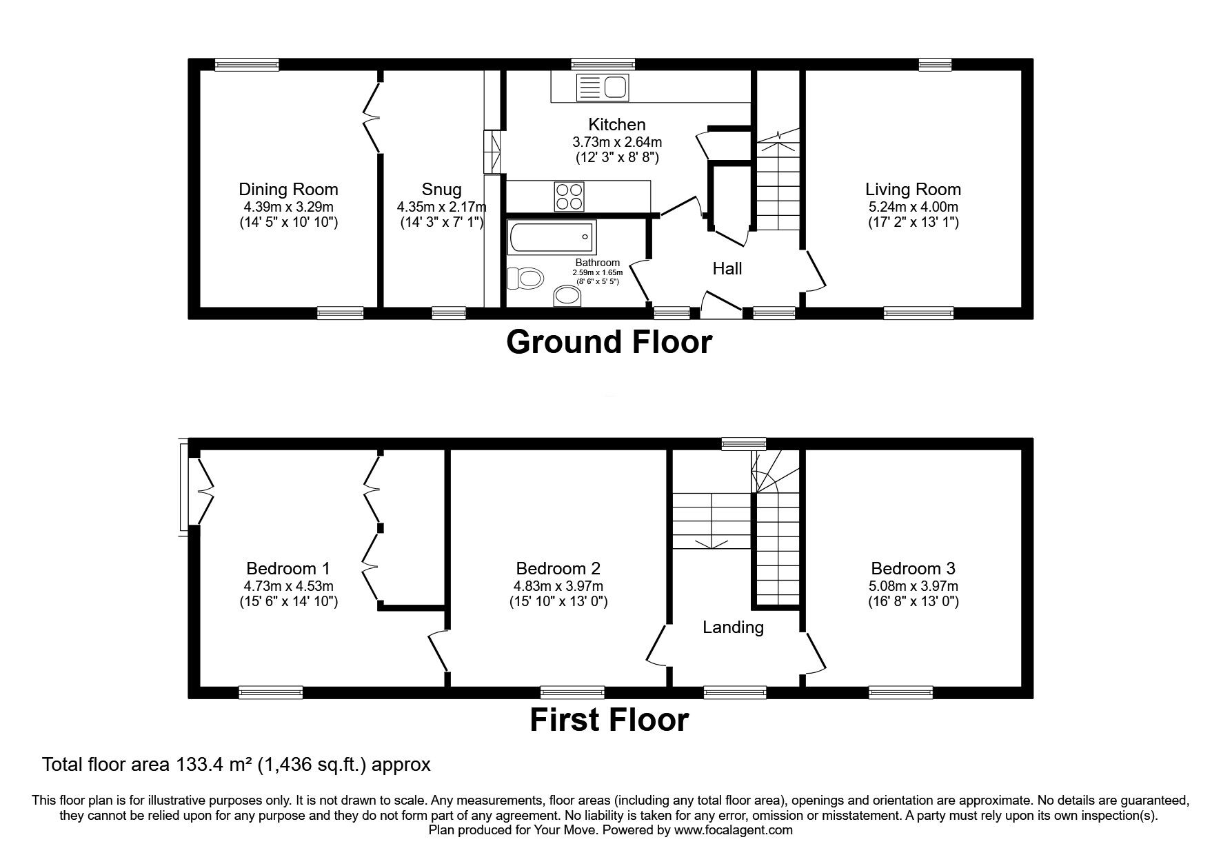 Floorplan of 3 bedroom Detached House for sale, Mill Street, Alyth, Perth and Kinross, PH11