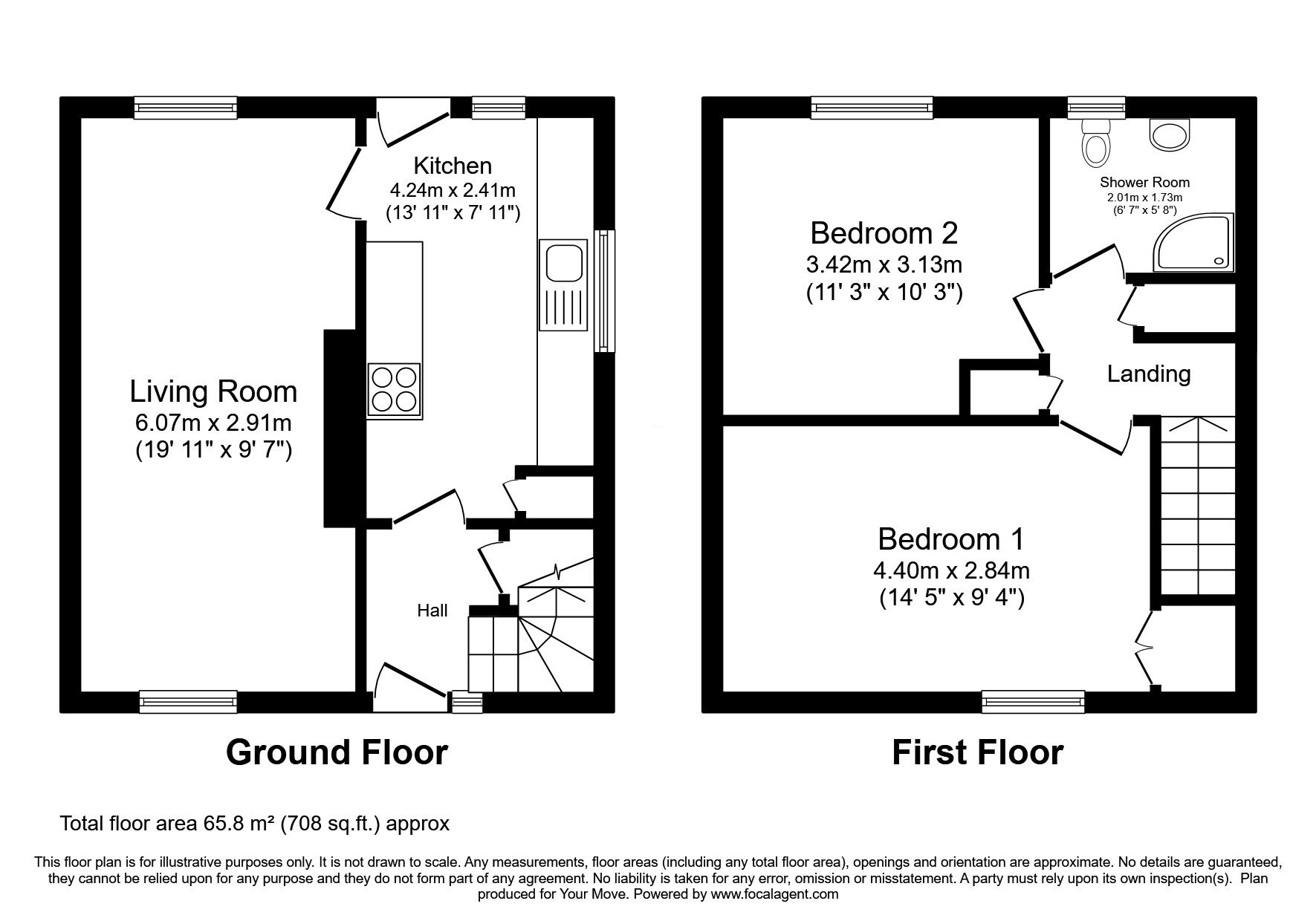 Floorplan of 2 bedroom End Terrace House for sale, Finella Terrace, Dundee, Angus, DD4