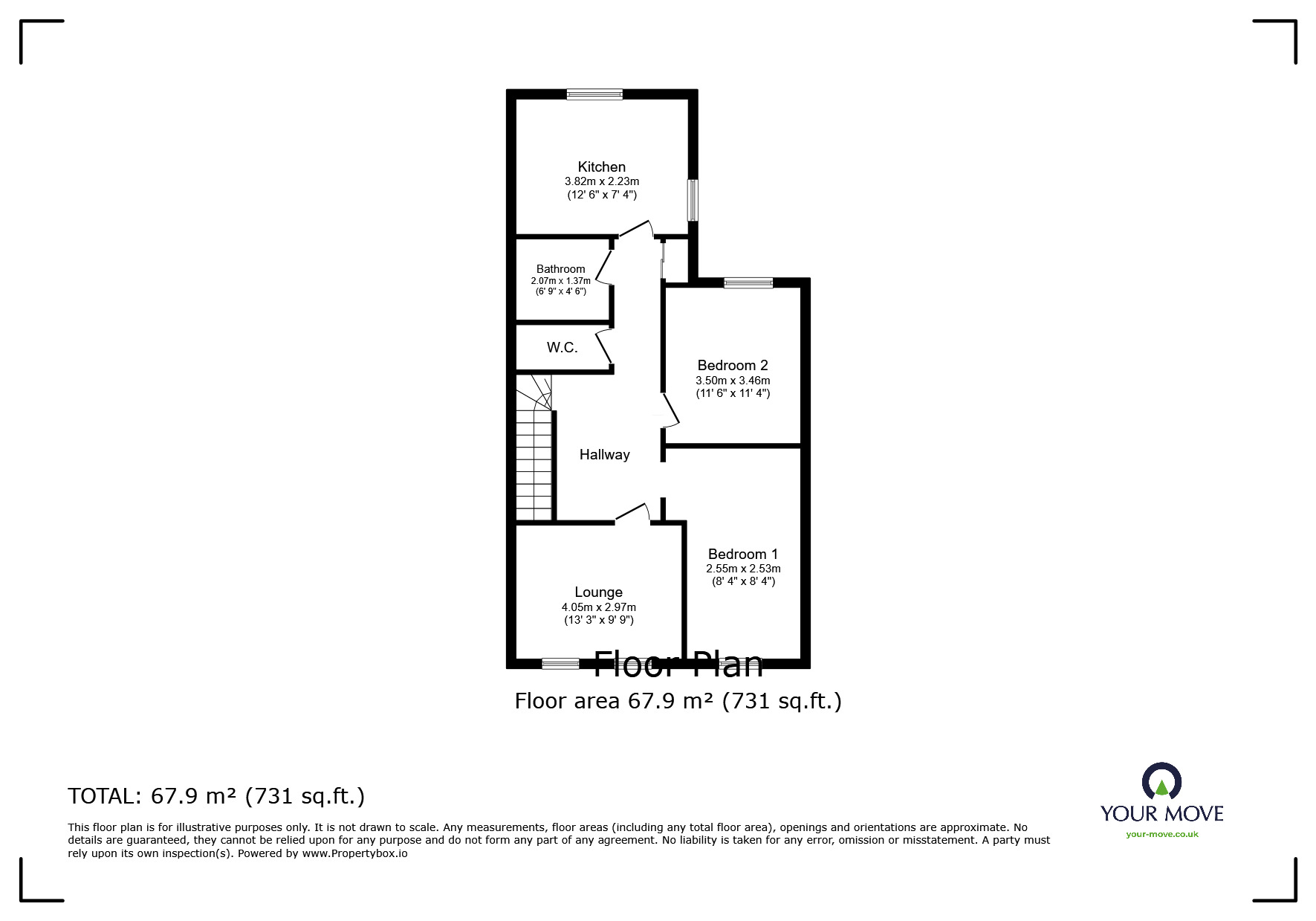 Floorplan of 2 bedroom  Flat to rent, High Street, Egham, Surrey, TW20