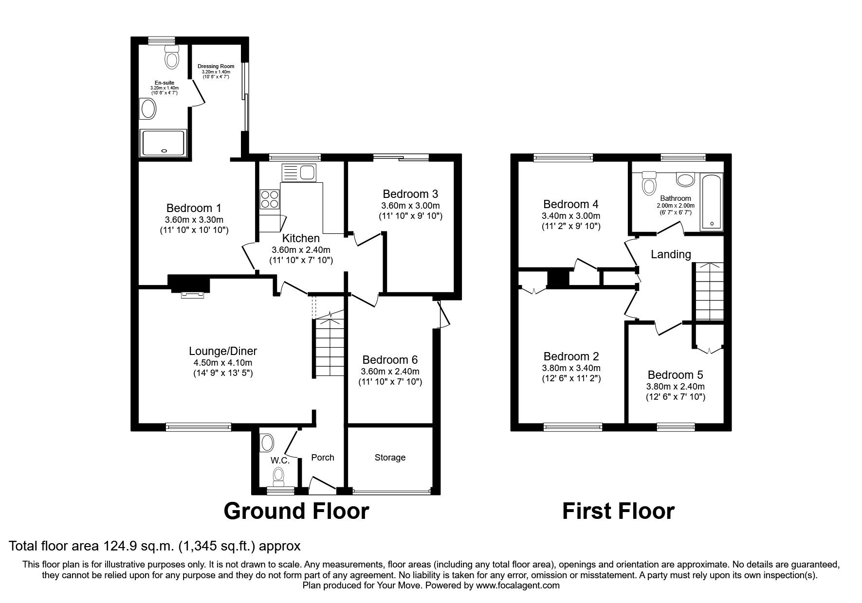 Floorplan of 6 bedroom Detached House to rent, Caddy Close, Egham, Surrey, TW20