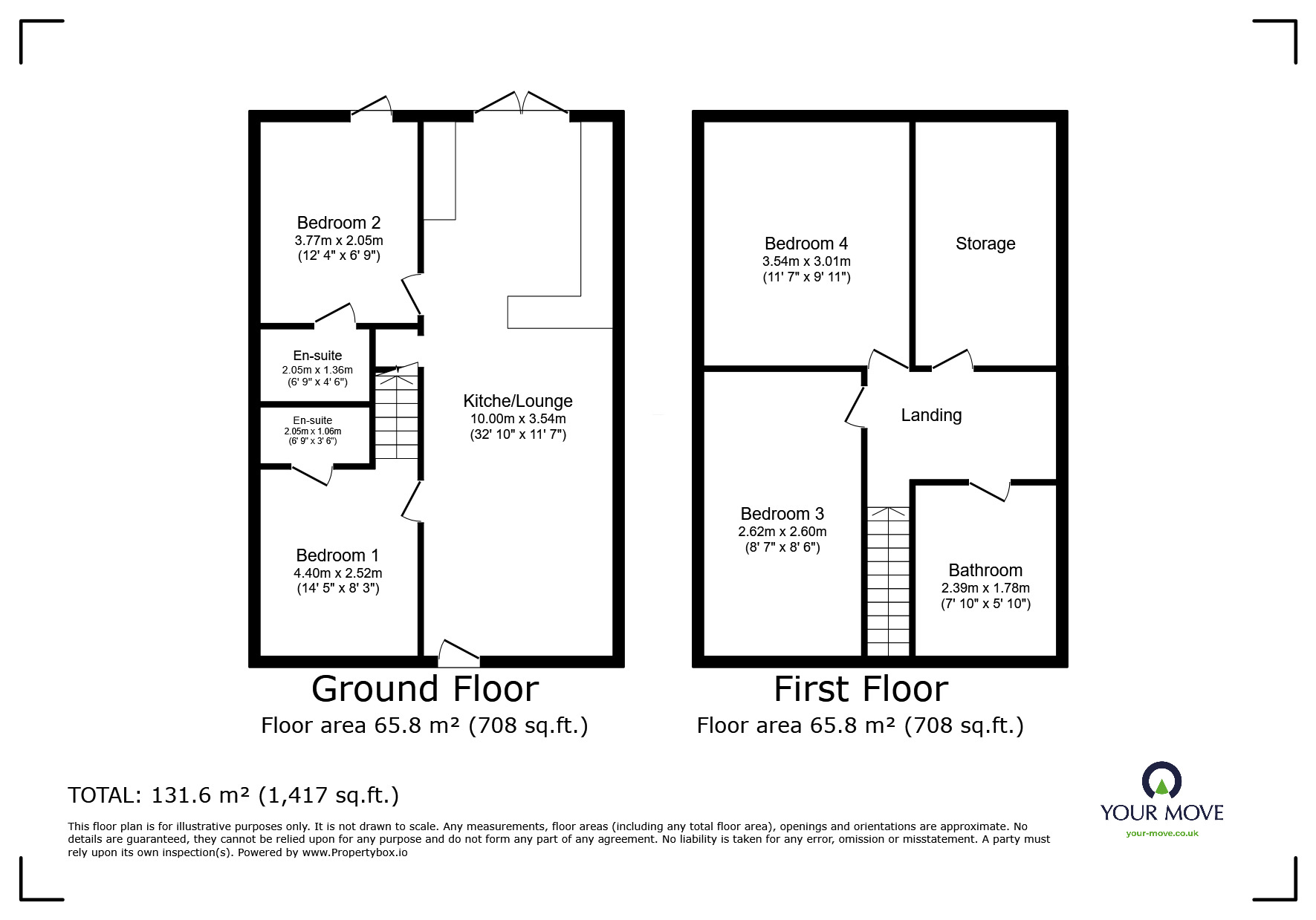 Floorplan of 4 bedroom Semi Detached House to rent, Langham Place, Egham, Surrey, TW20