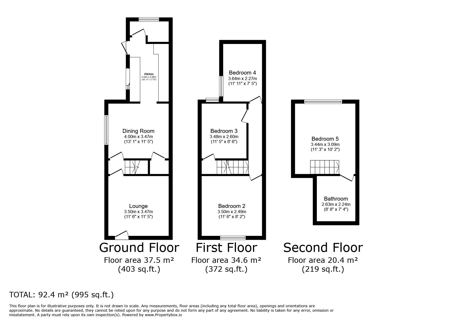 Floorplan of 5 bedroom Semi Detached House to rent, Hummer Road, Egham, Surrey, TW20