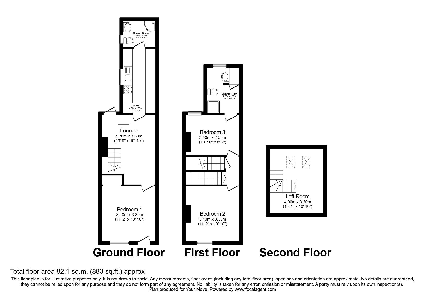 Floorplan of 4 bedroom Mid Terrace House to rent, High Street, Egham, Surrey, TW20