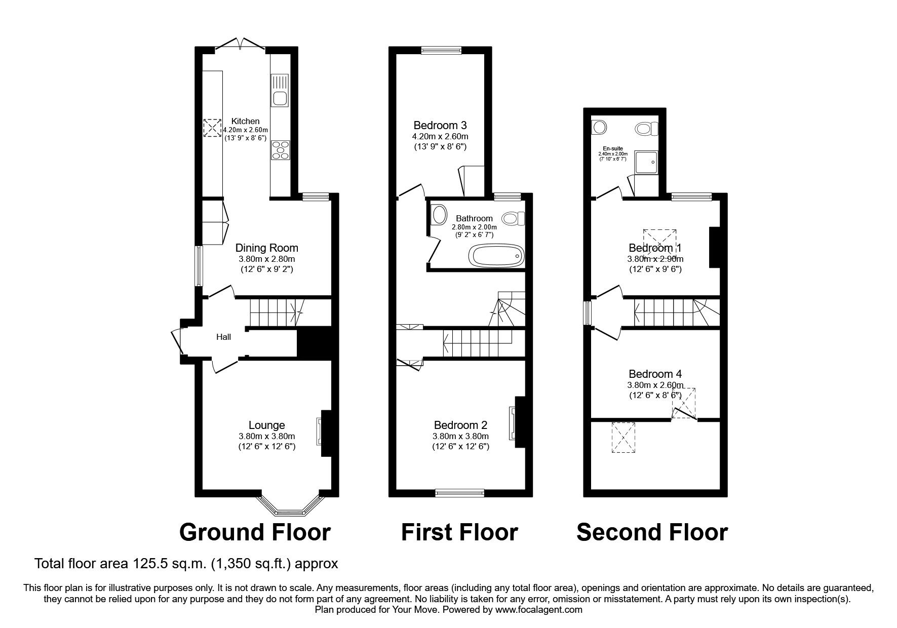 Floorplan of 4 bedroom End Terrace House to rent, Harvest Road, Englefield Green, Surrey, TW20