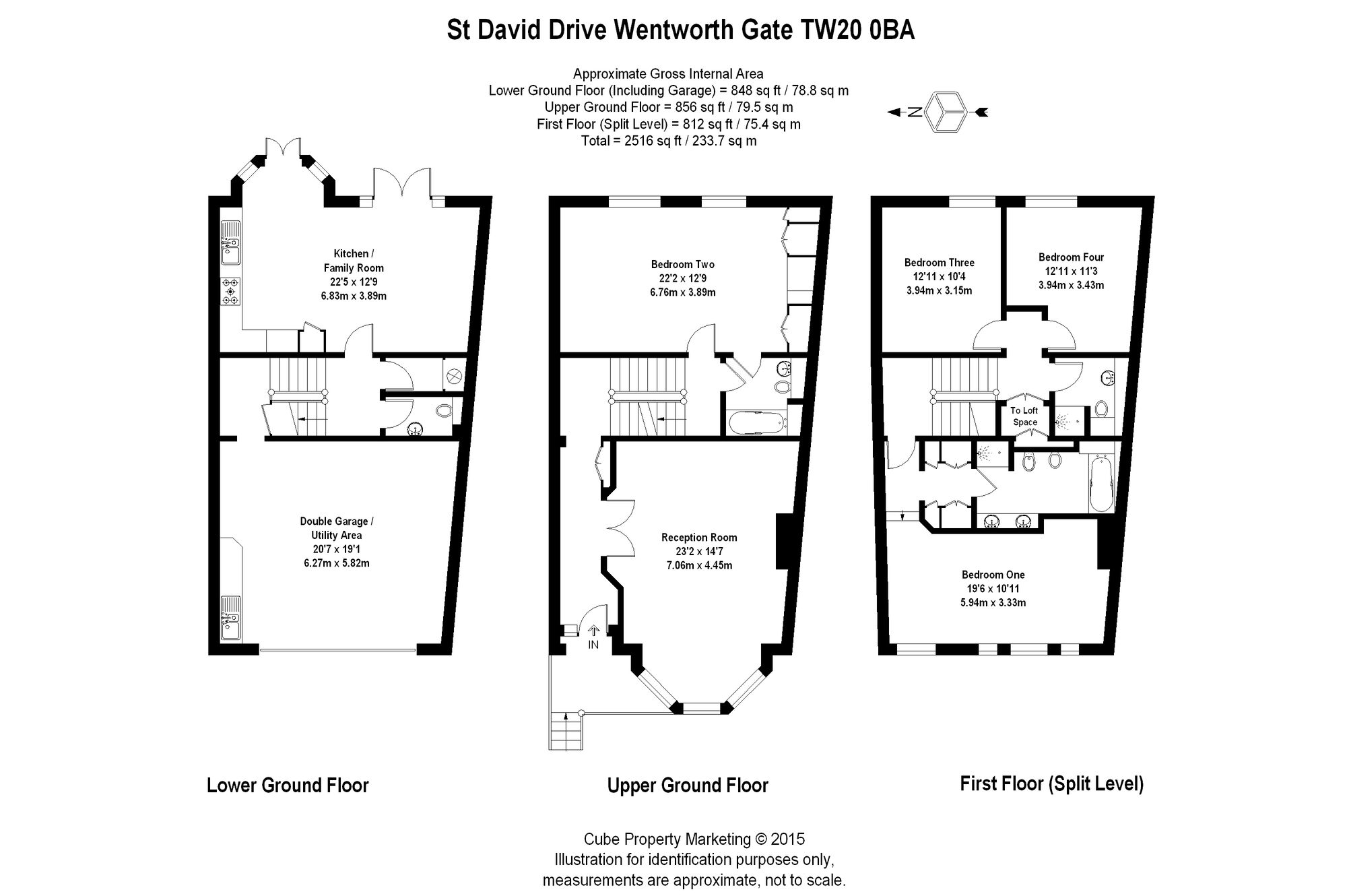 Floorplan of 4 bedroom  House to rent, St Davids Drive, Englefield Green, TW20