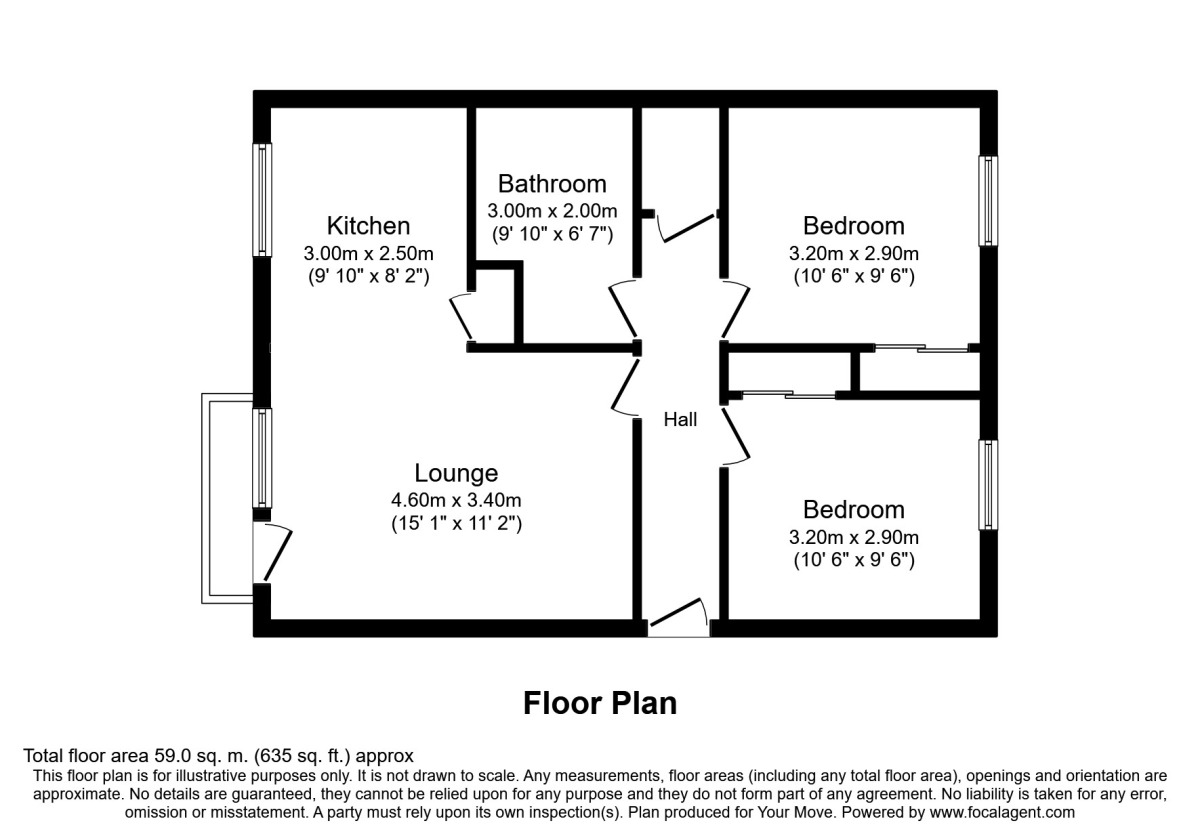 Floorplan of 2 bedroom  Flat to rent, Elgin, Morayshire, IV30