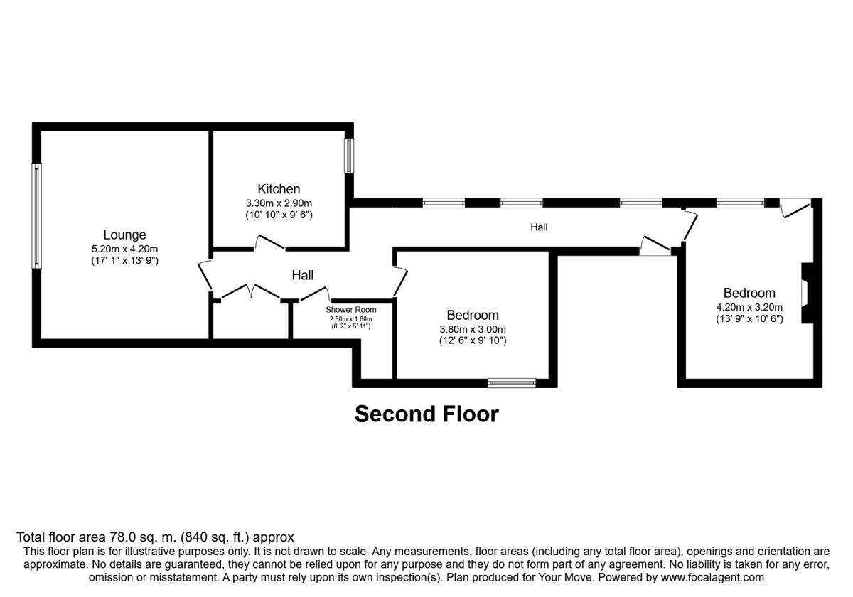 Floorplan of 2 bedroom  Flat for sale, High Street, Elgin, Moray, IV30