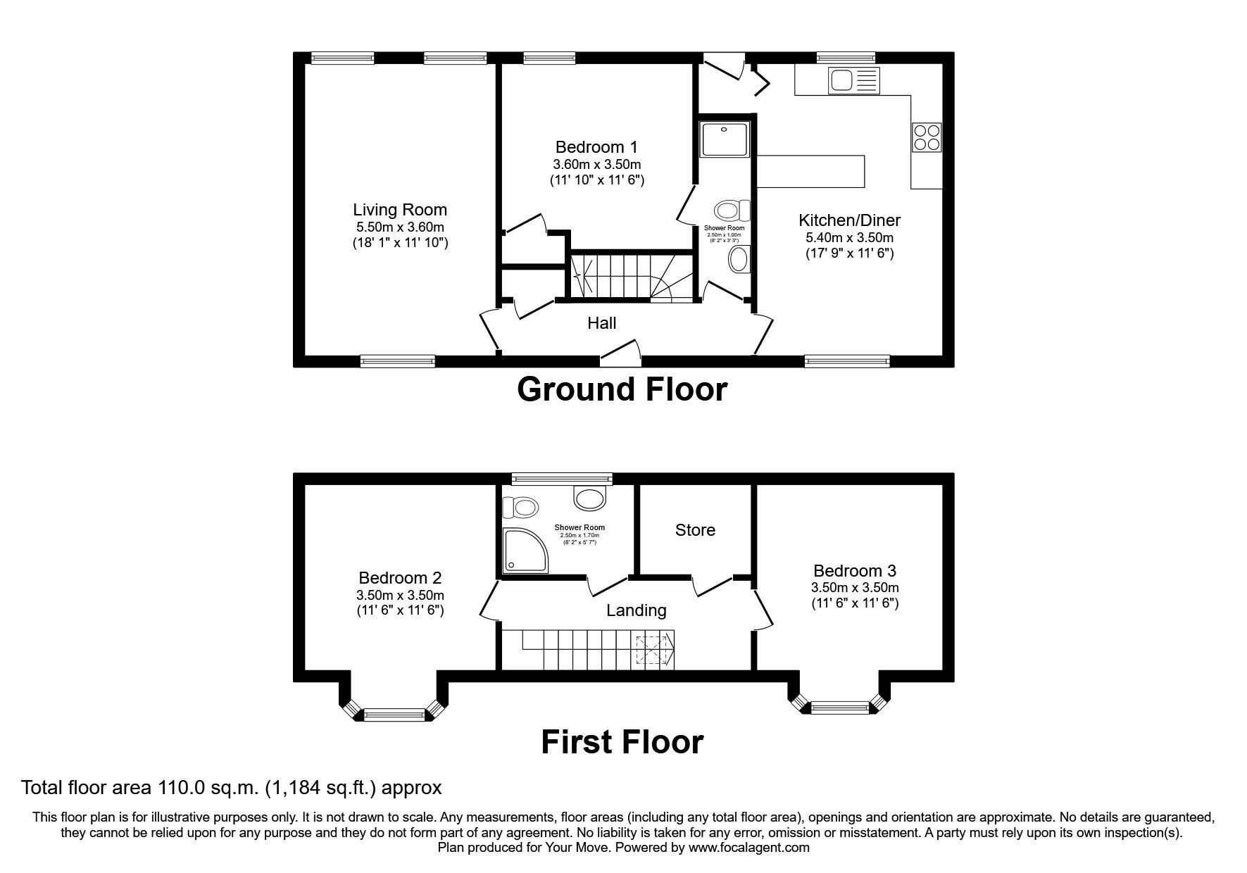 Floorplan of 3 bedroom Link Detached House for sale, Balvenie Street, Dufftown, Moray, AB55