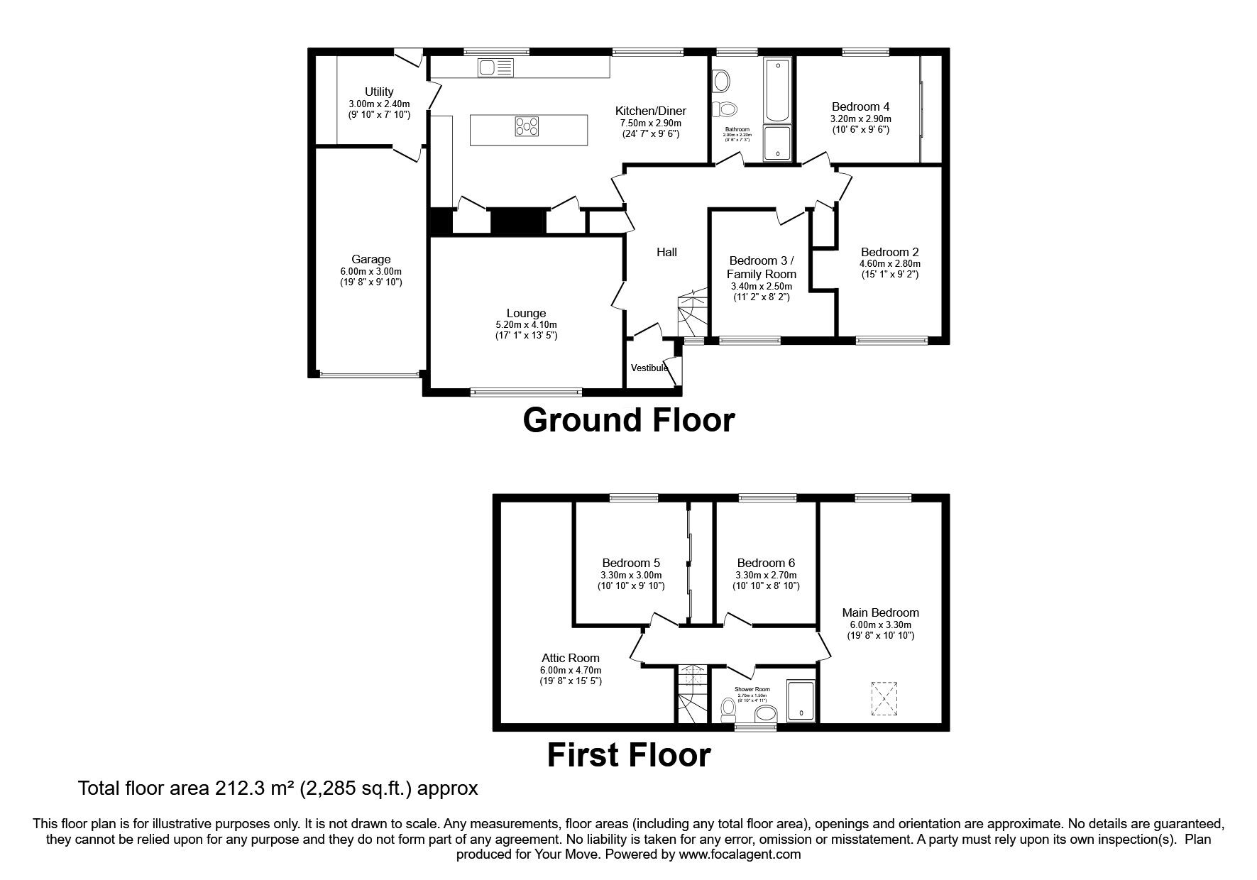 Floorplan of 5 bedroom Detached House for sale, Smith Drive, Elgin, Moray, IV30