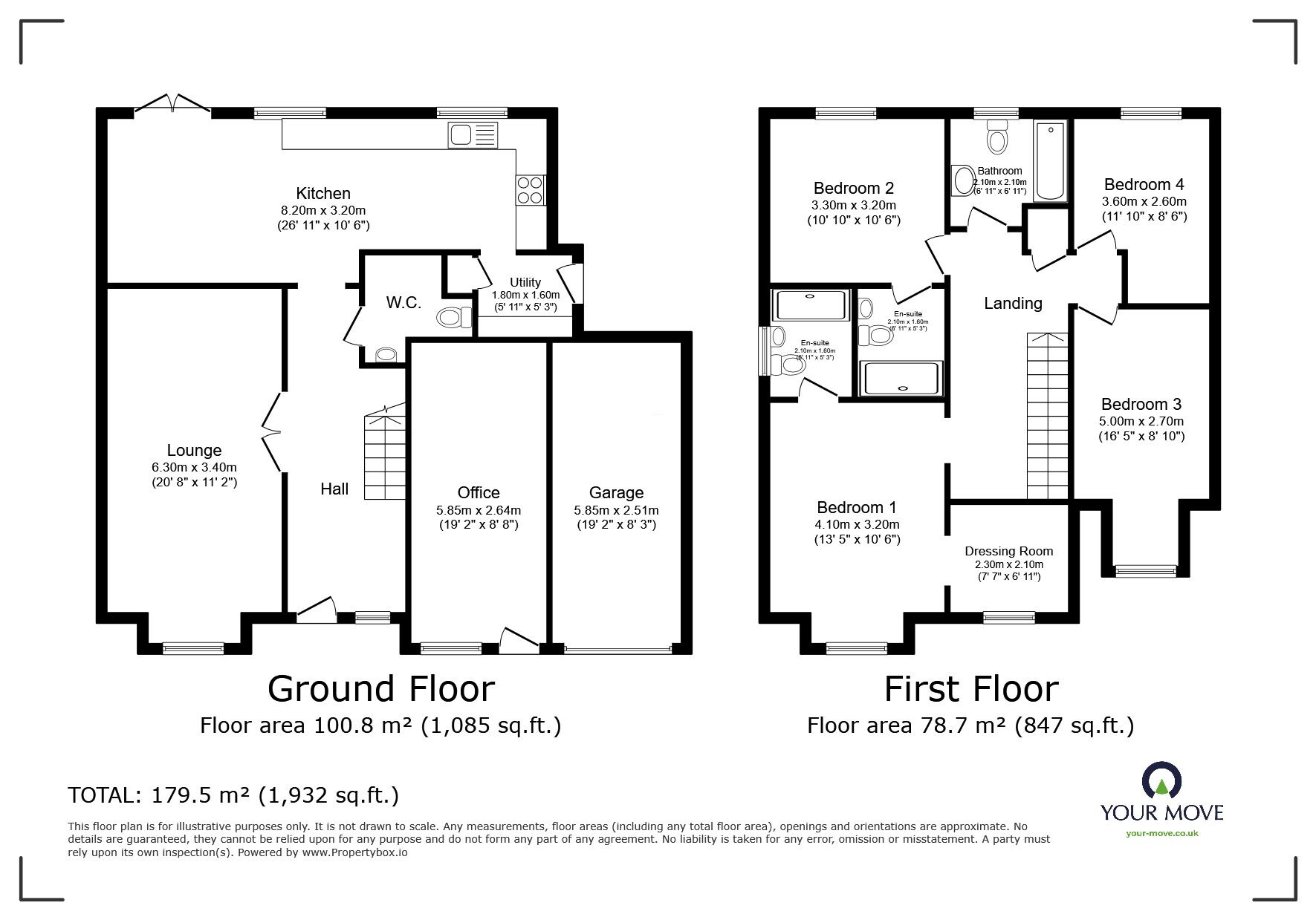 Floorplan of 4 bedroom Detached House for sale, Dove Court, Elgin, Moray, IV30