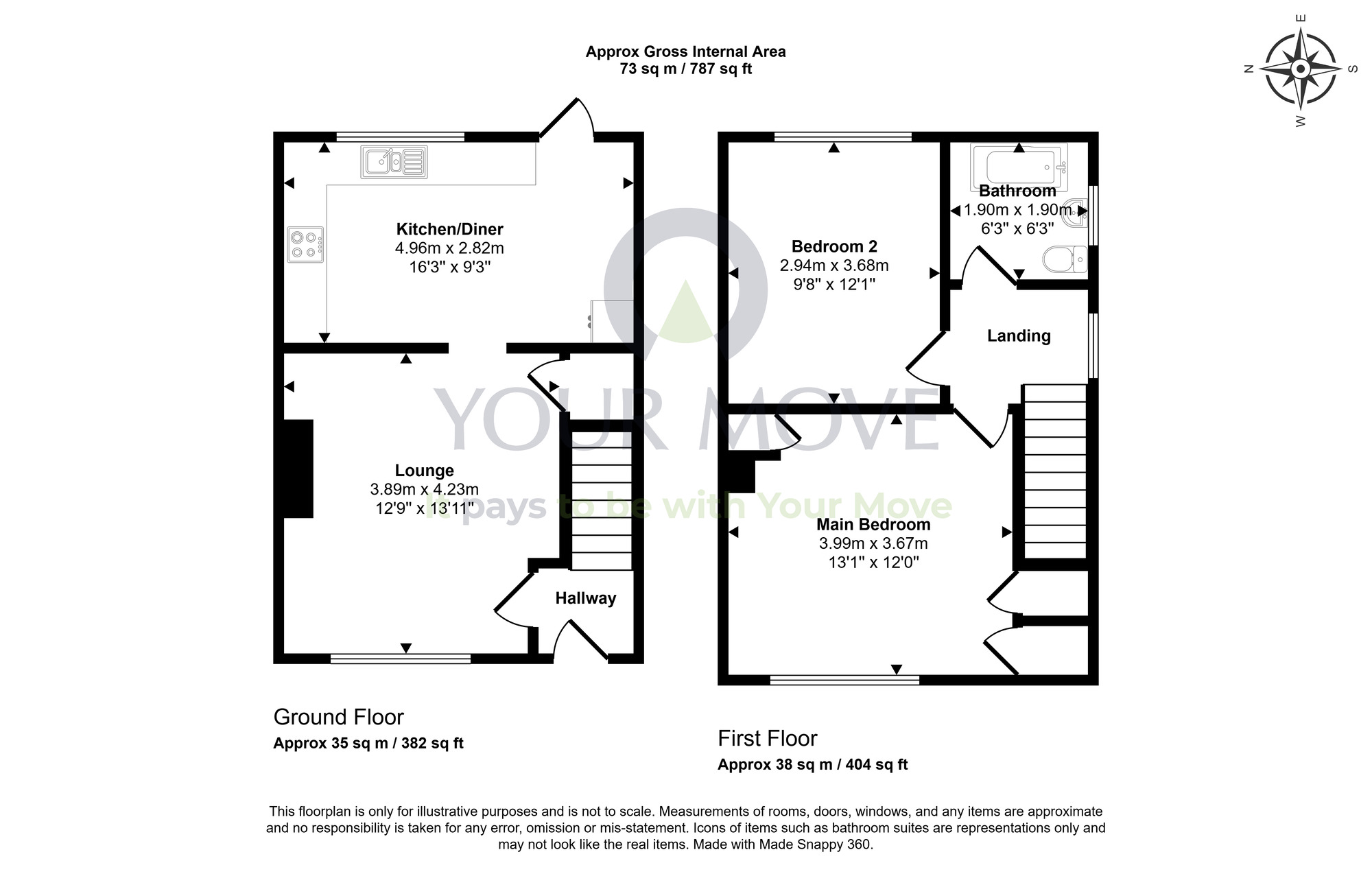 Floorplan of 2 bedroom Semi Detached House for sale, Fraser Place, Keith, Moray, AB55