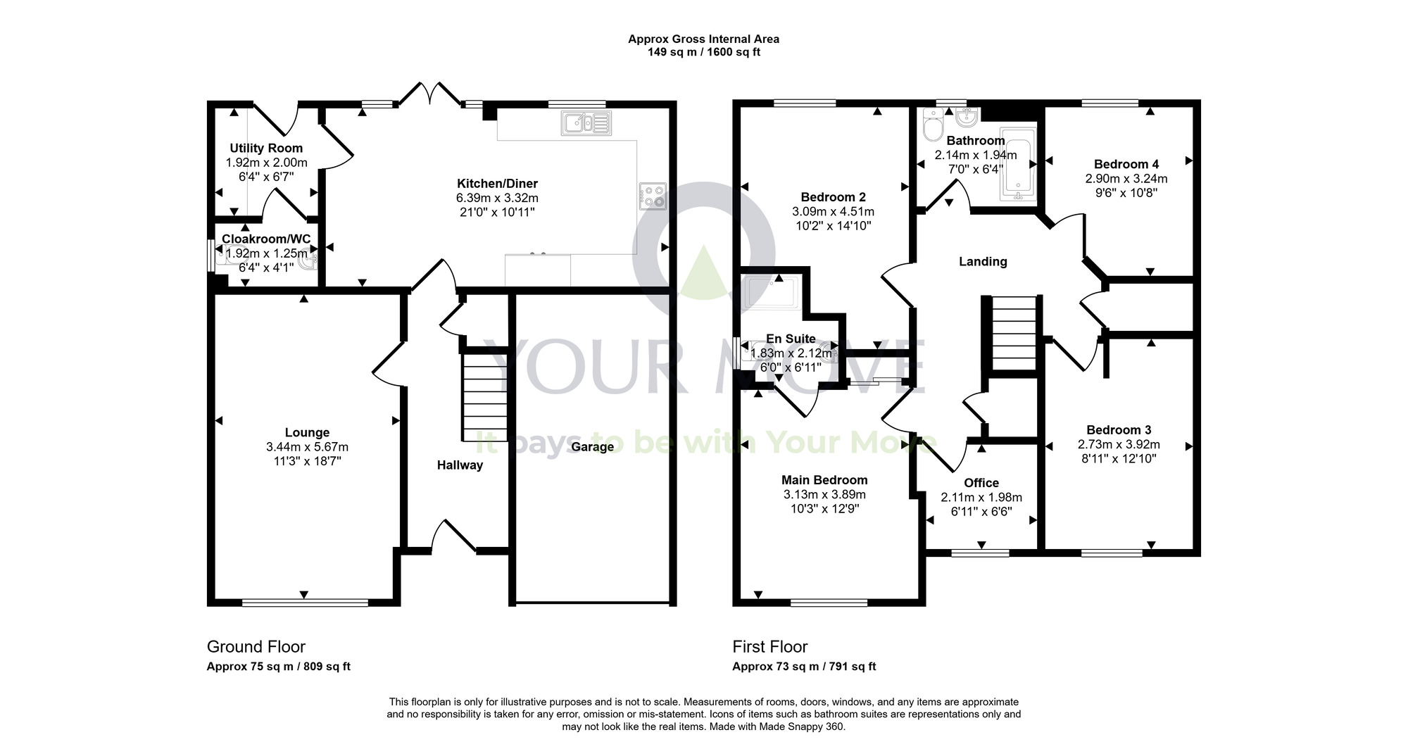 Floorplan of 4 bedroom Detached House for sale, Nasmith Crescent, Elgin, Moray, IV30