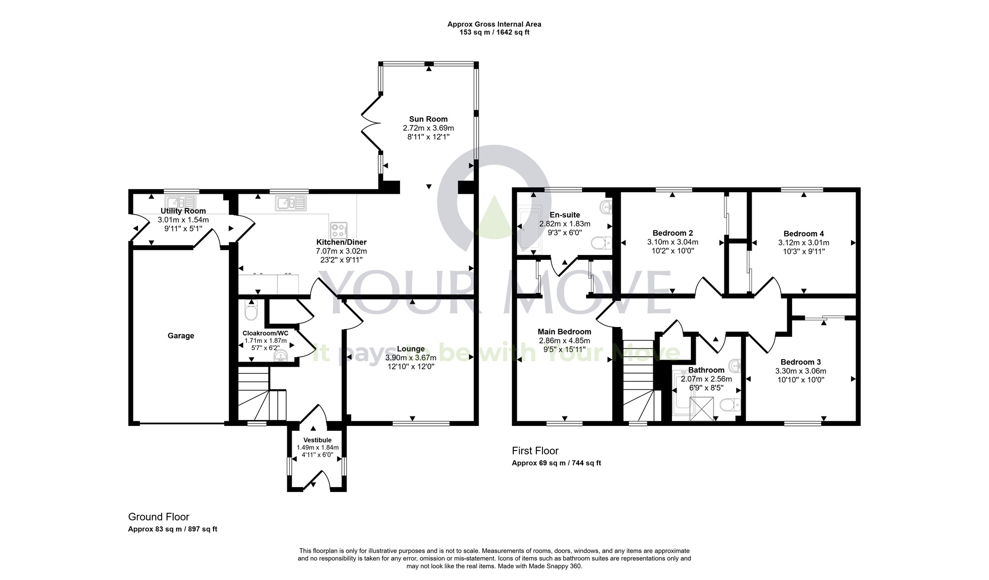 Floorplan of 4 bedroom Detached House for sale, Crathes Court, Elgin, Moray, IV30