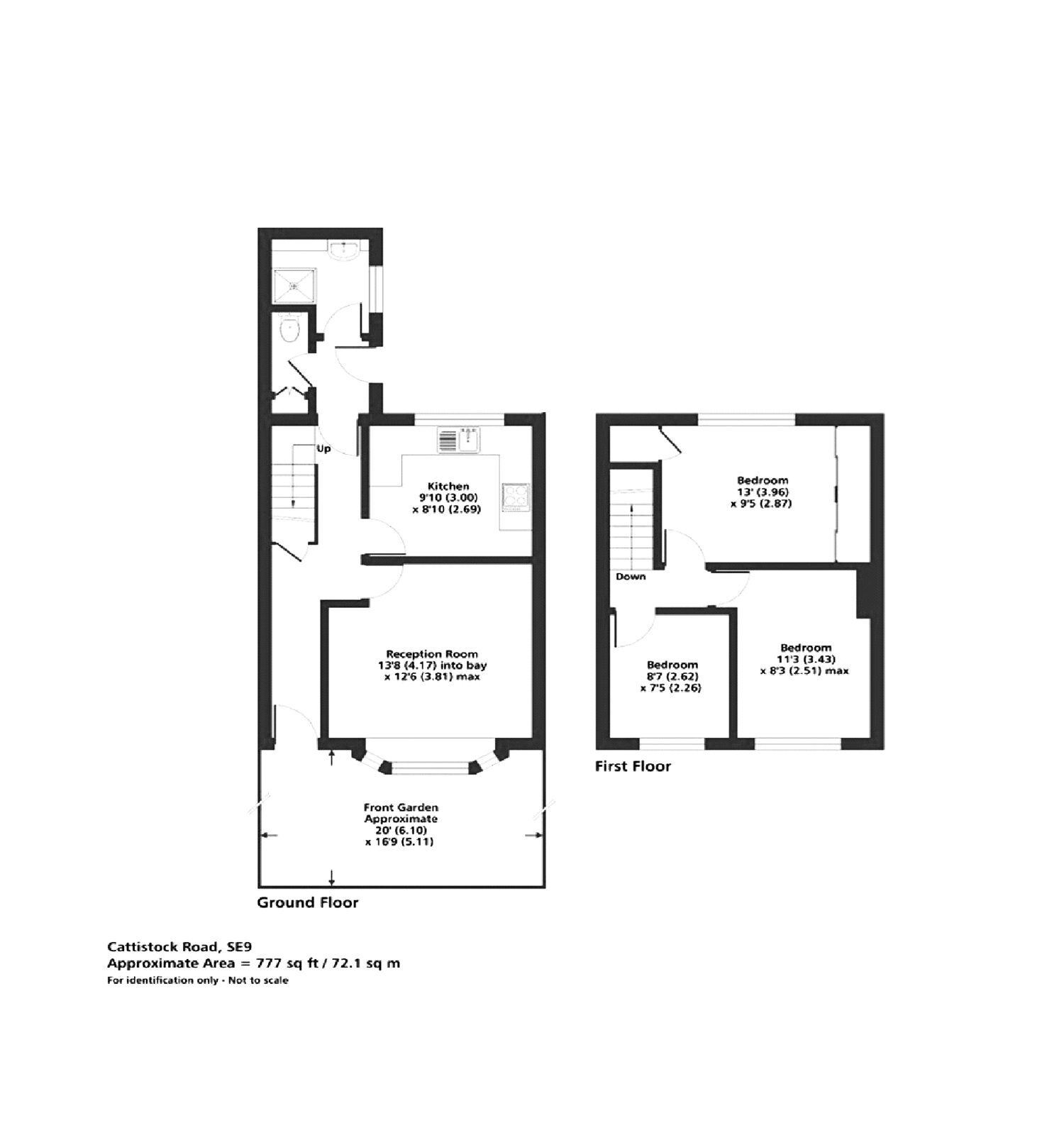 Floorplan of 3 bedroom Mid Terrace House for sale, Cattistock Road, London, SE9