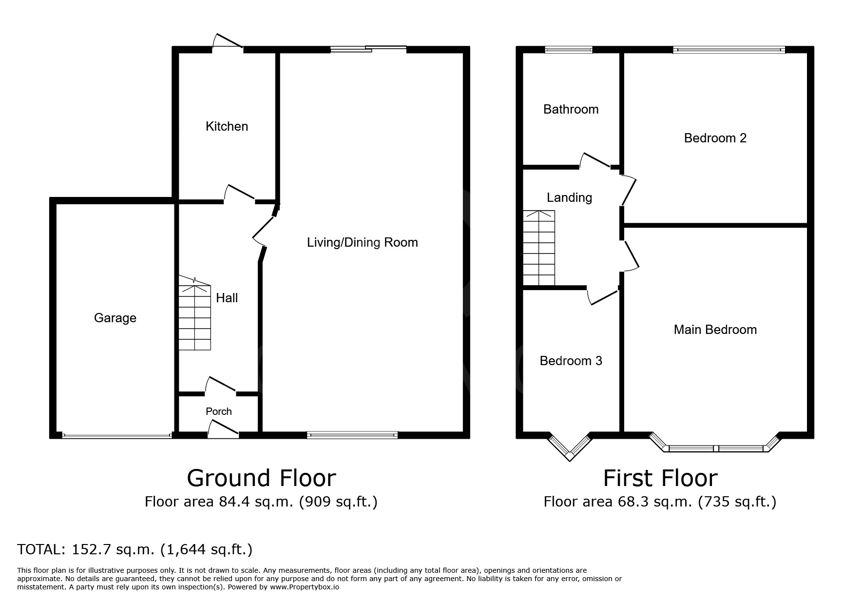 Floorplan of 3 bedroom Semi Detached House to rent, Dunkery Road, London, SE9