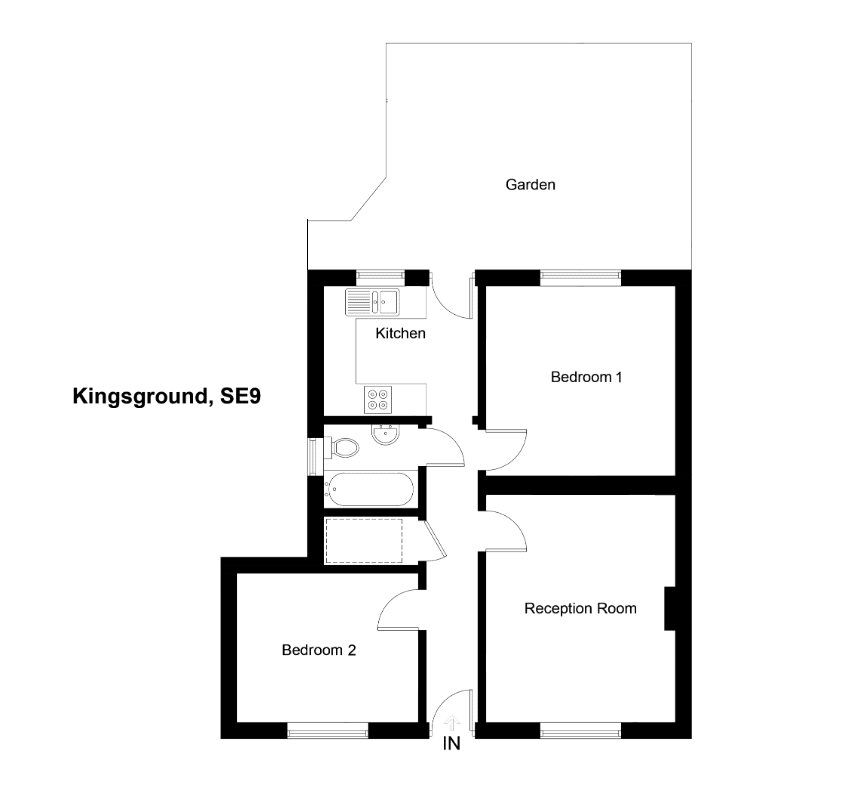 Floorplan of 2 bedroom  Flat for sale, Kingsground, London, SE9