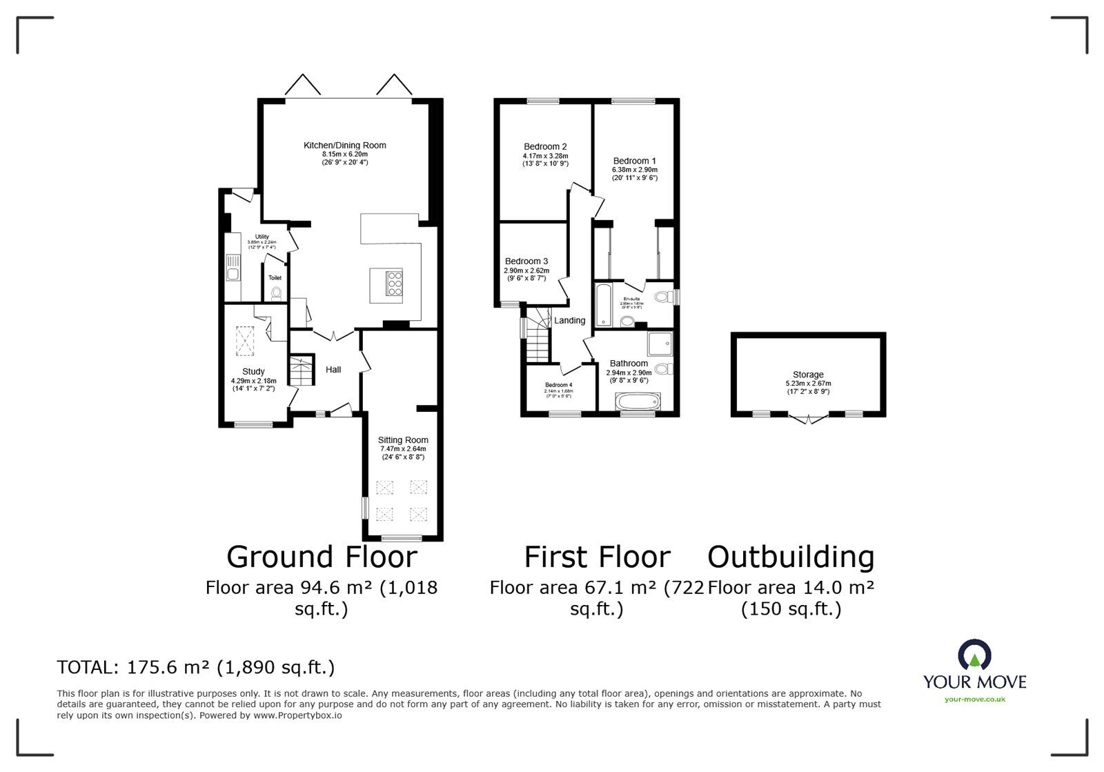 Floorplan of 4 bedroom Detached House for sale, Leesons Hill, Chislehurst, BR7