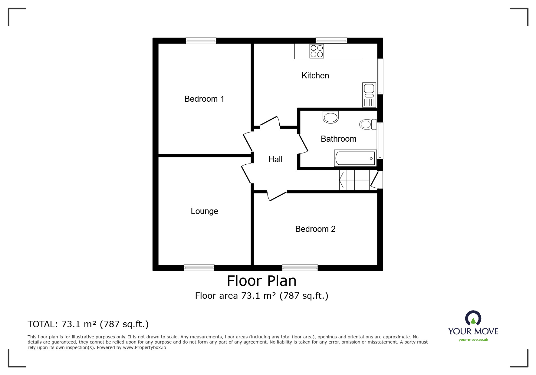 Floorplan of 2 bedroom  Flat to rent, Kingsground, London, SE9